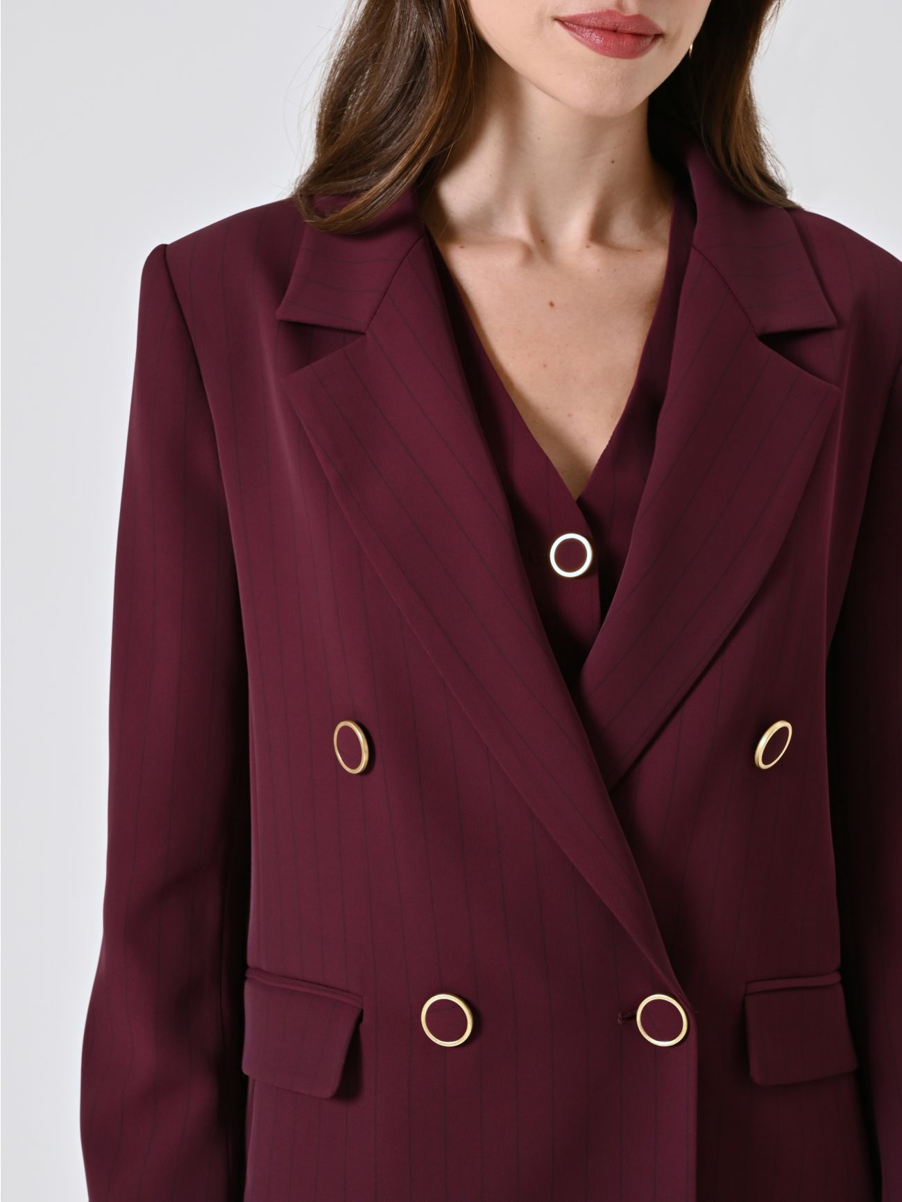 Giacca Bordeaux con Riga Nera in_i5