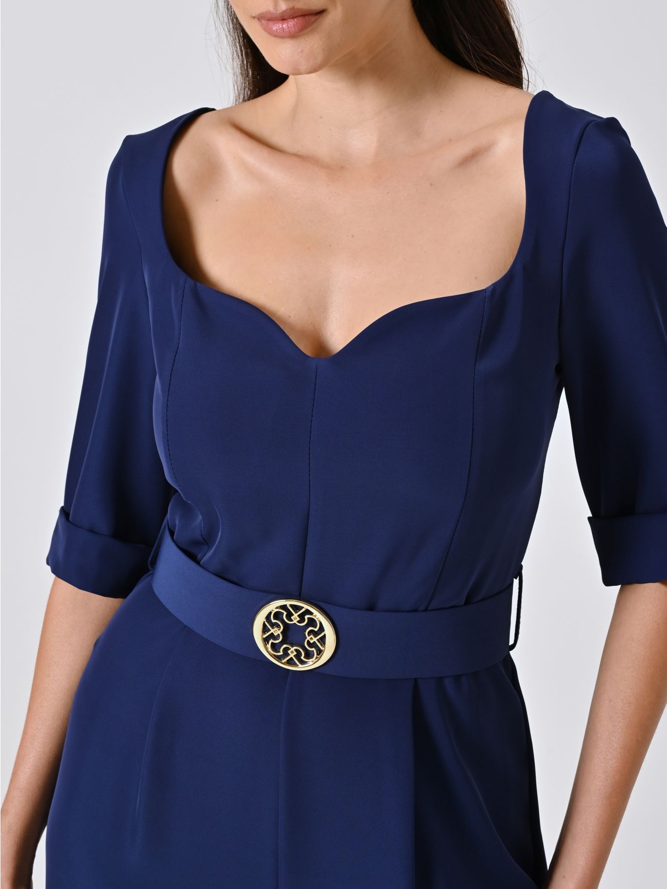 Tuta Blu con Scollo a Cuore in Cadi in_i5
