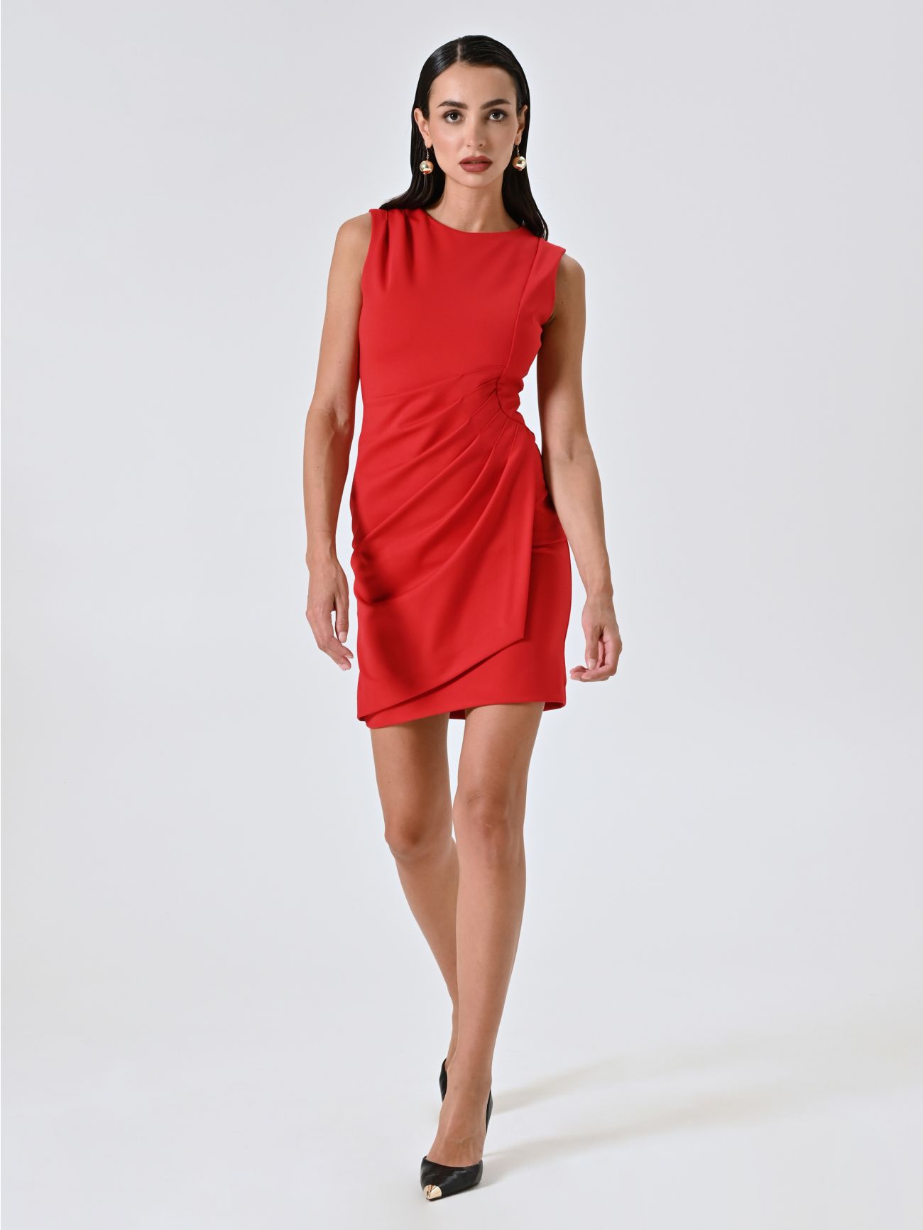 Tubino Rosso Drappeggiato  in_i7