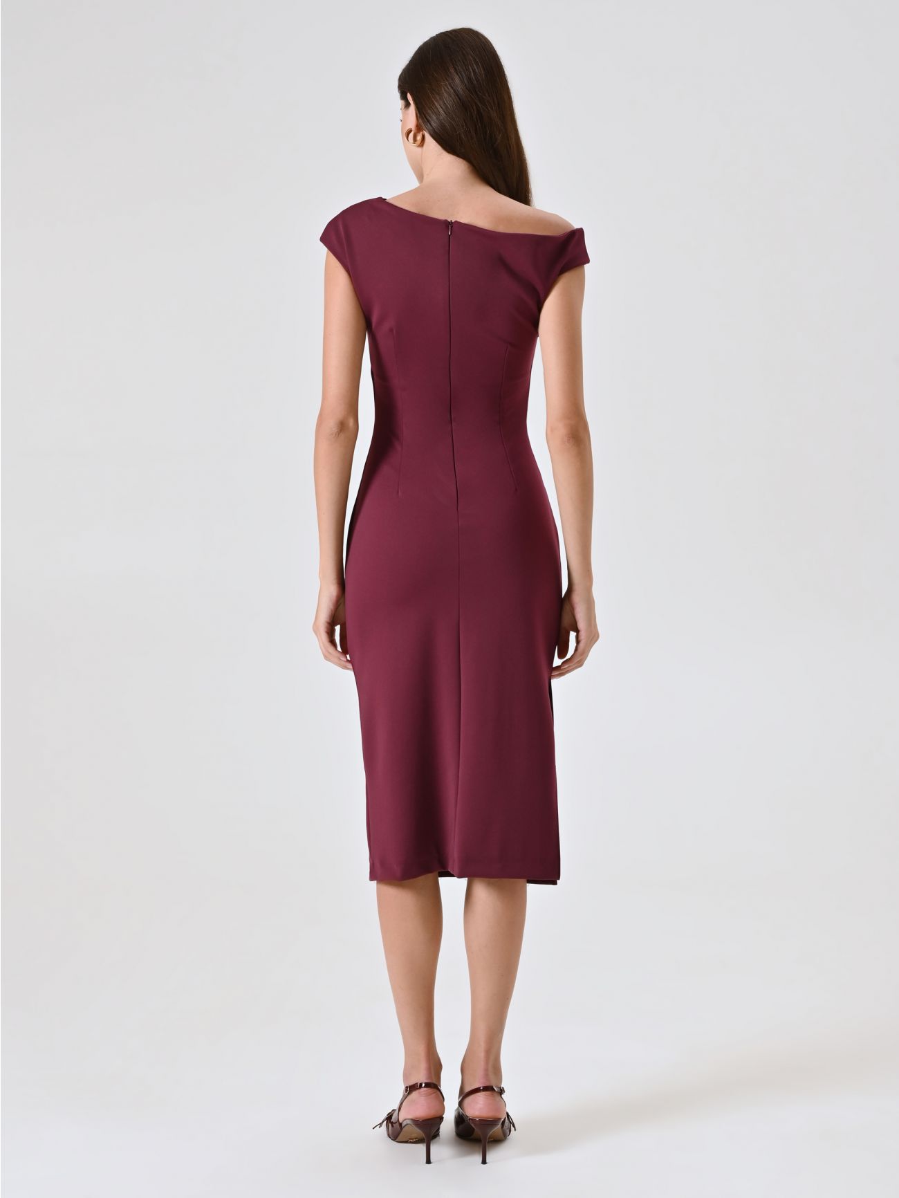 Tubino Spalline Asimmetriche Bordeaux det_3