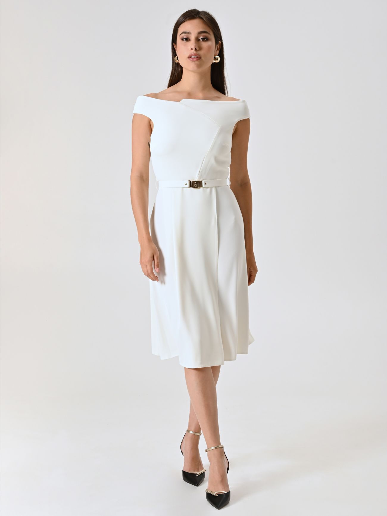 Abito Bianco off-the-Shoulders in_i7