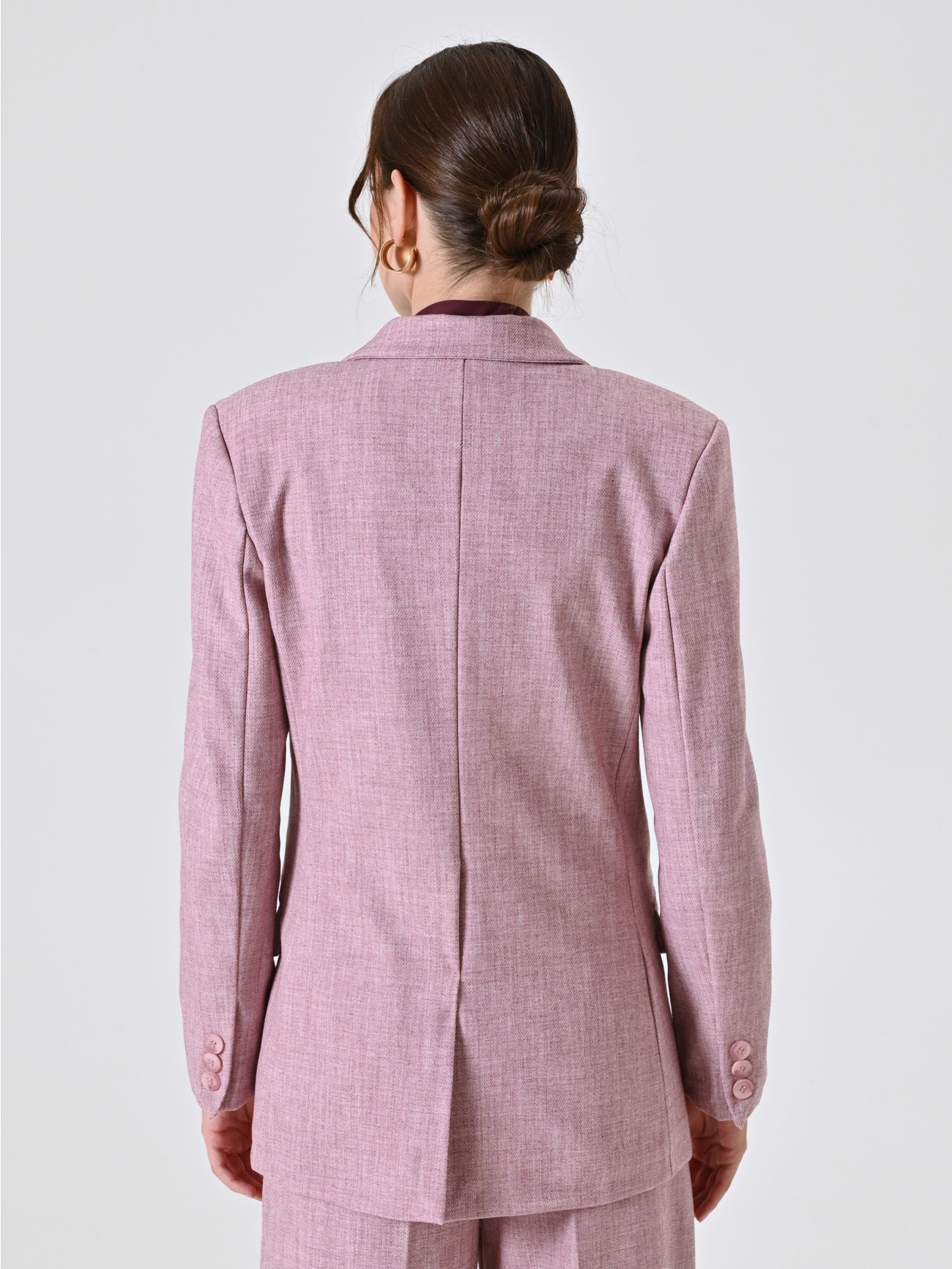 Zweireihige Jacke in Rosa aus Herrenstoff det_3