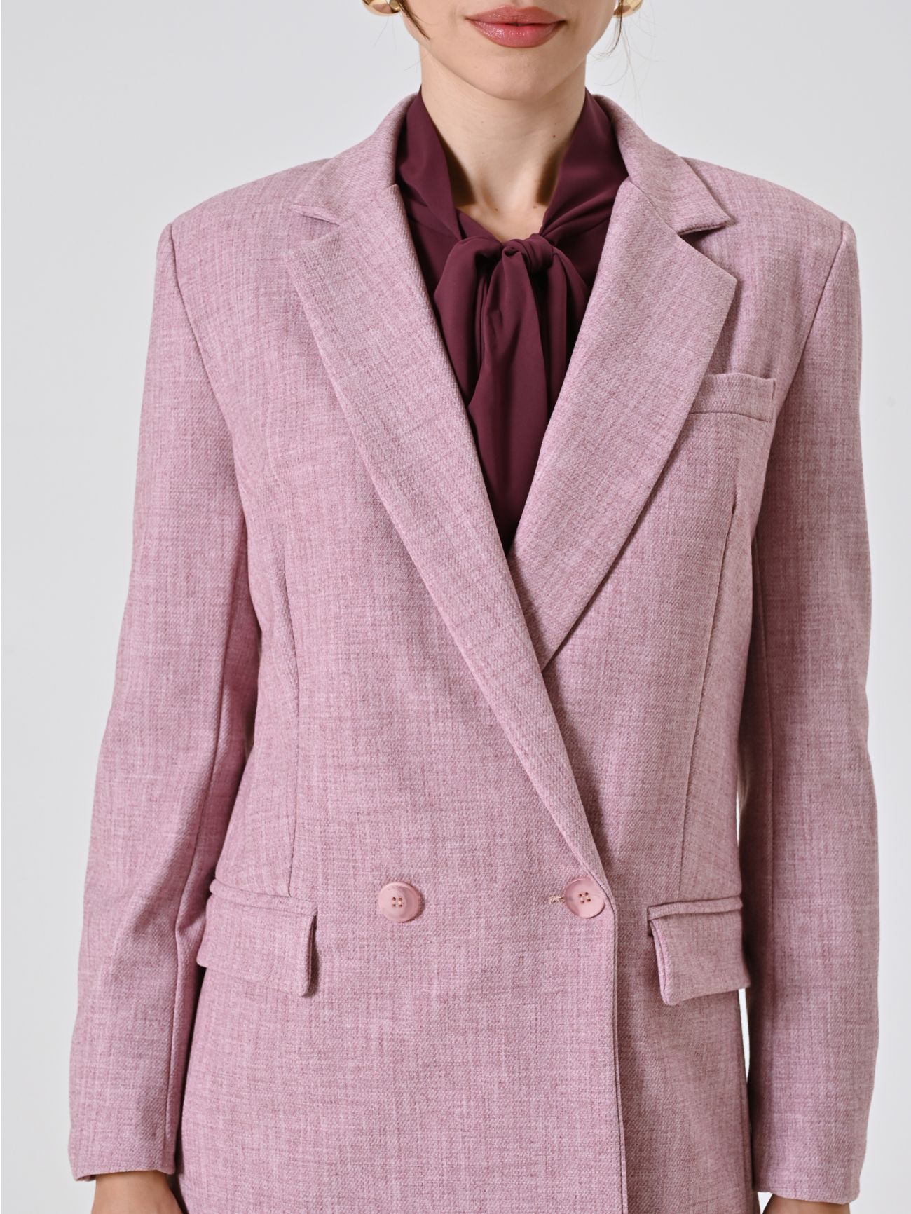 Zweireihige Jacke in Rosa aus Herrenstoff in_i5