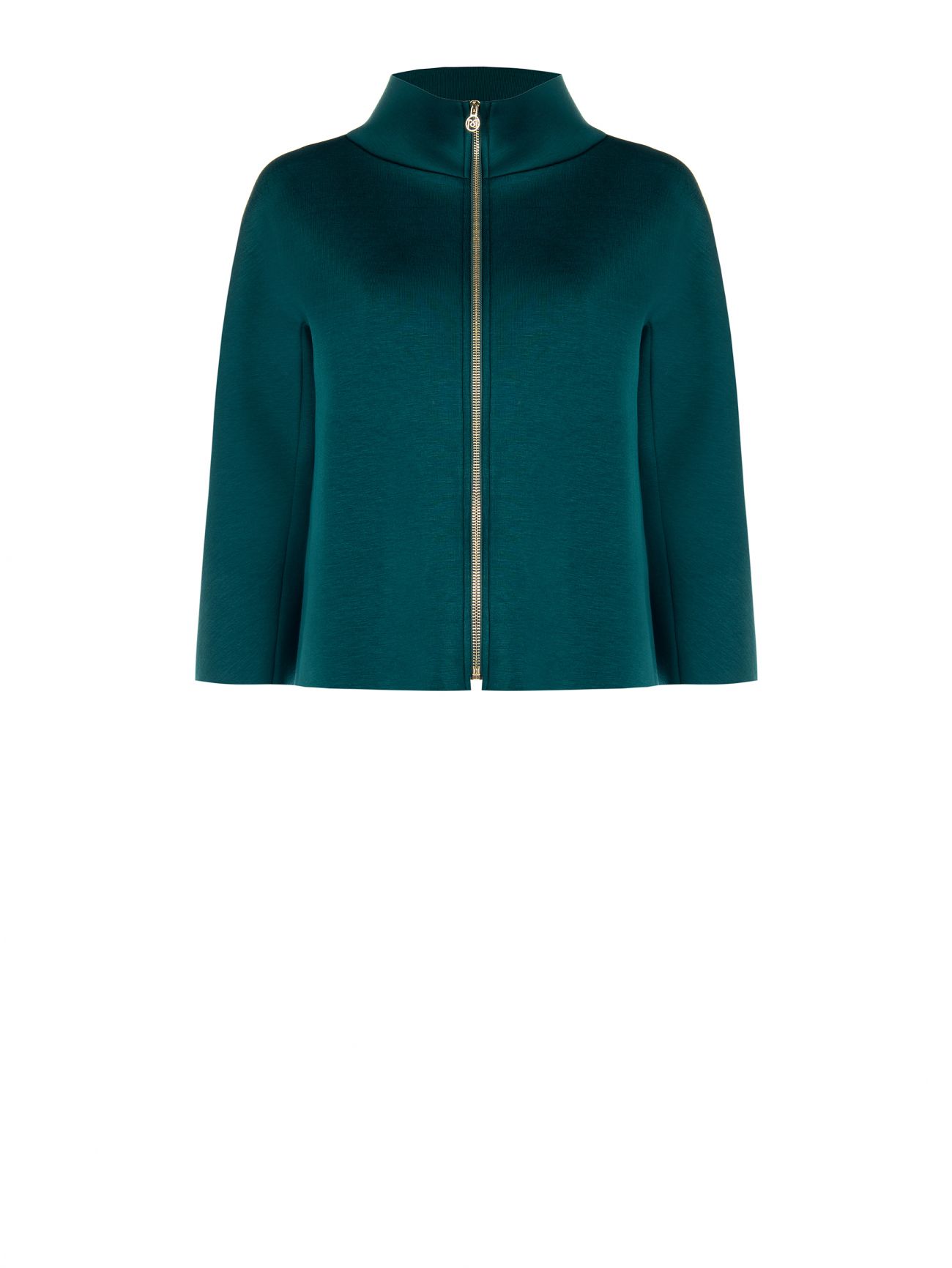 Green Cape in Scuba Fabric det_4