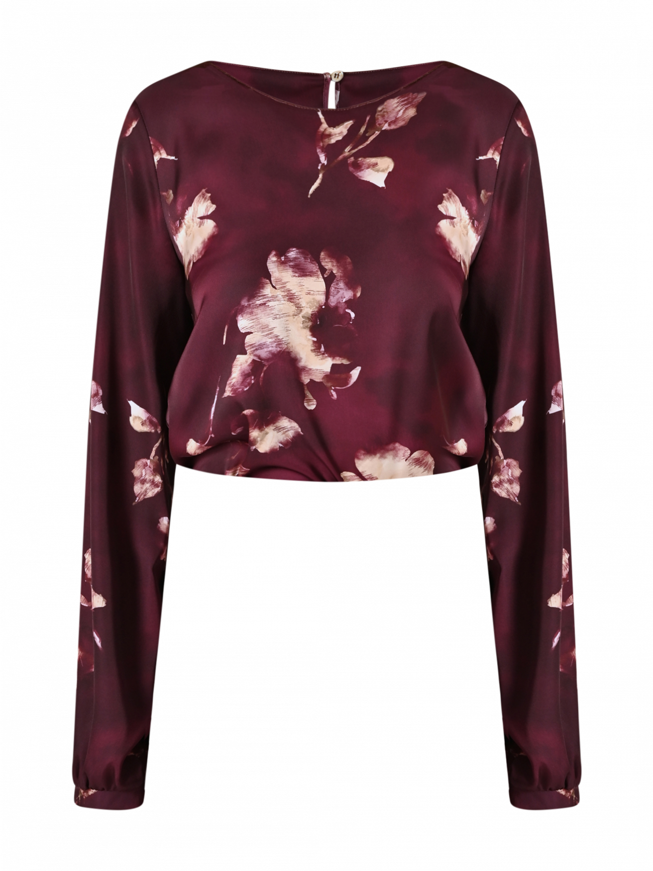 Burgundy Floral Blouse det_4