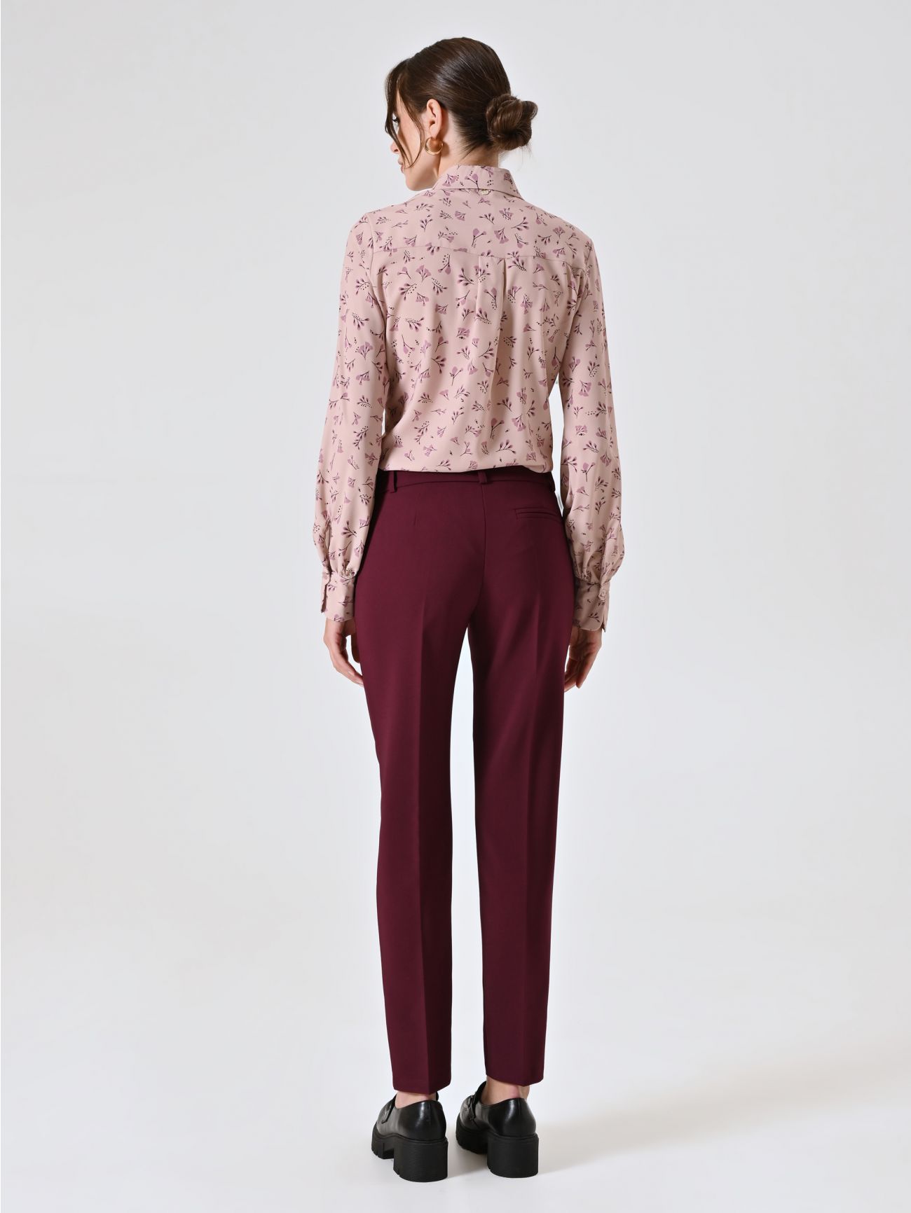 Burgundy Trousers in Technical Fabric det_3