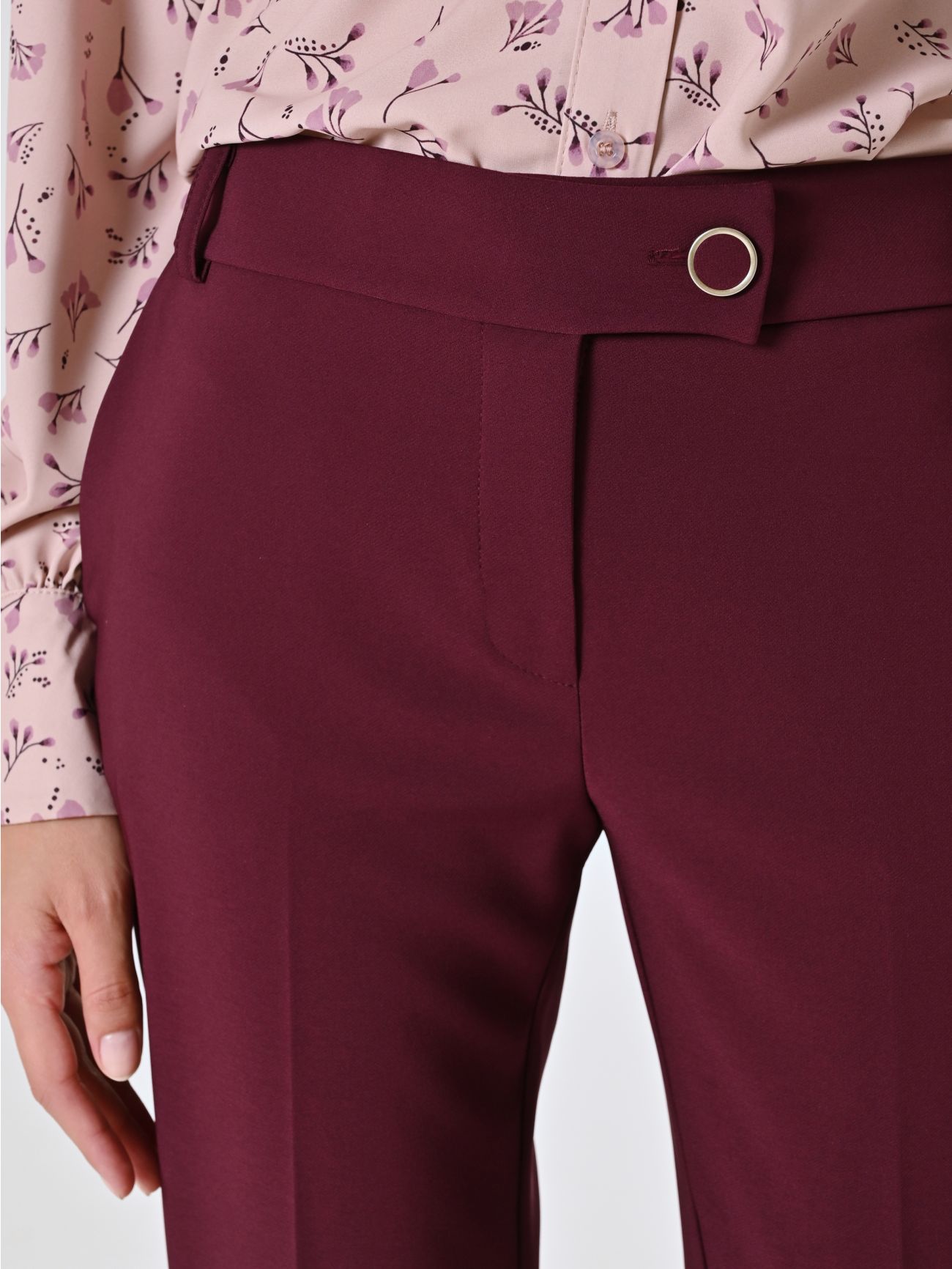 Burgundy Trousers in Technical Fabric in_i5