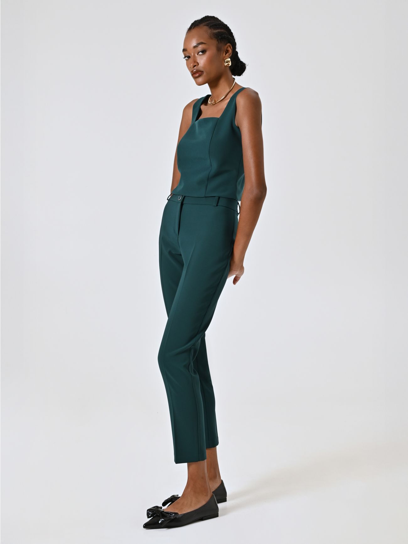 Green Trousers in Technical Fabric in_i7
