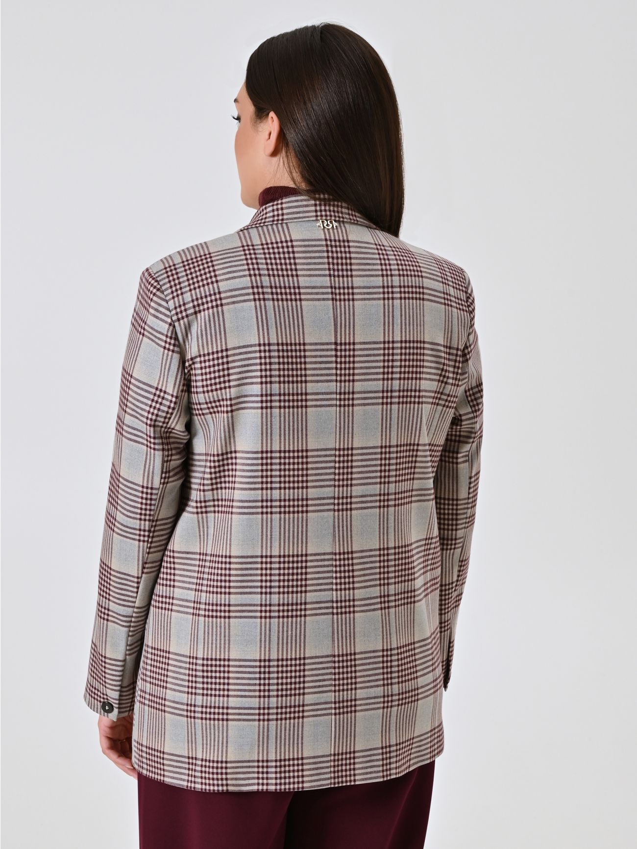 Giacca Curvy Check det_3