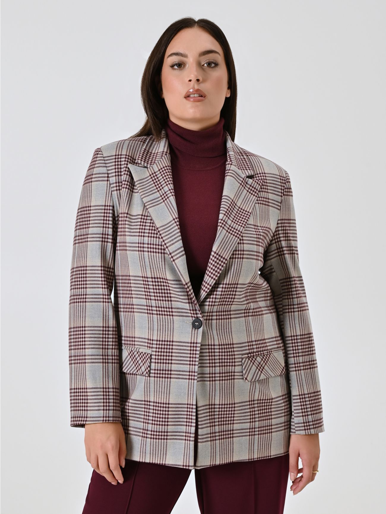 Karierte Curvy-Jacke in_i7