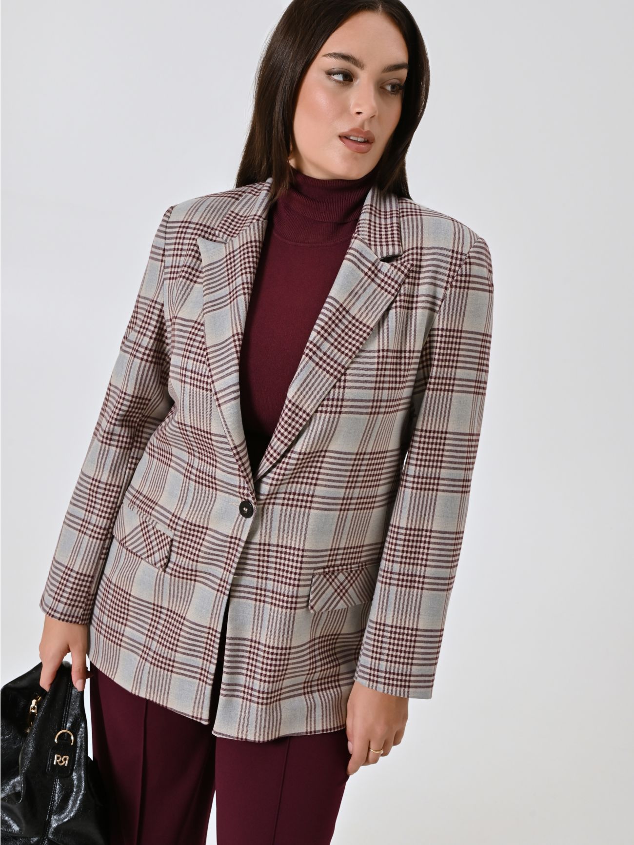 Giacca Curvy Check  Rinascimento