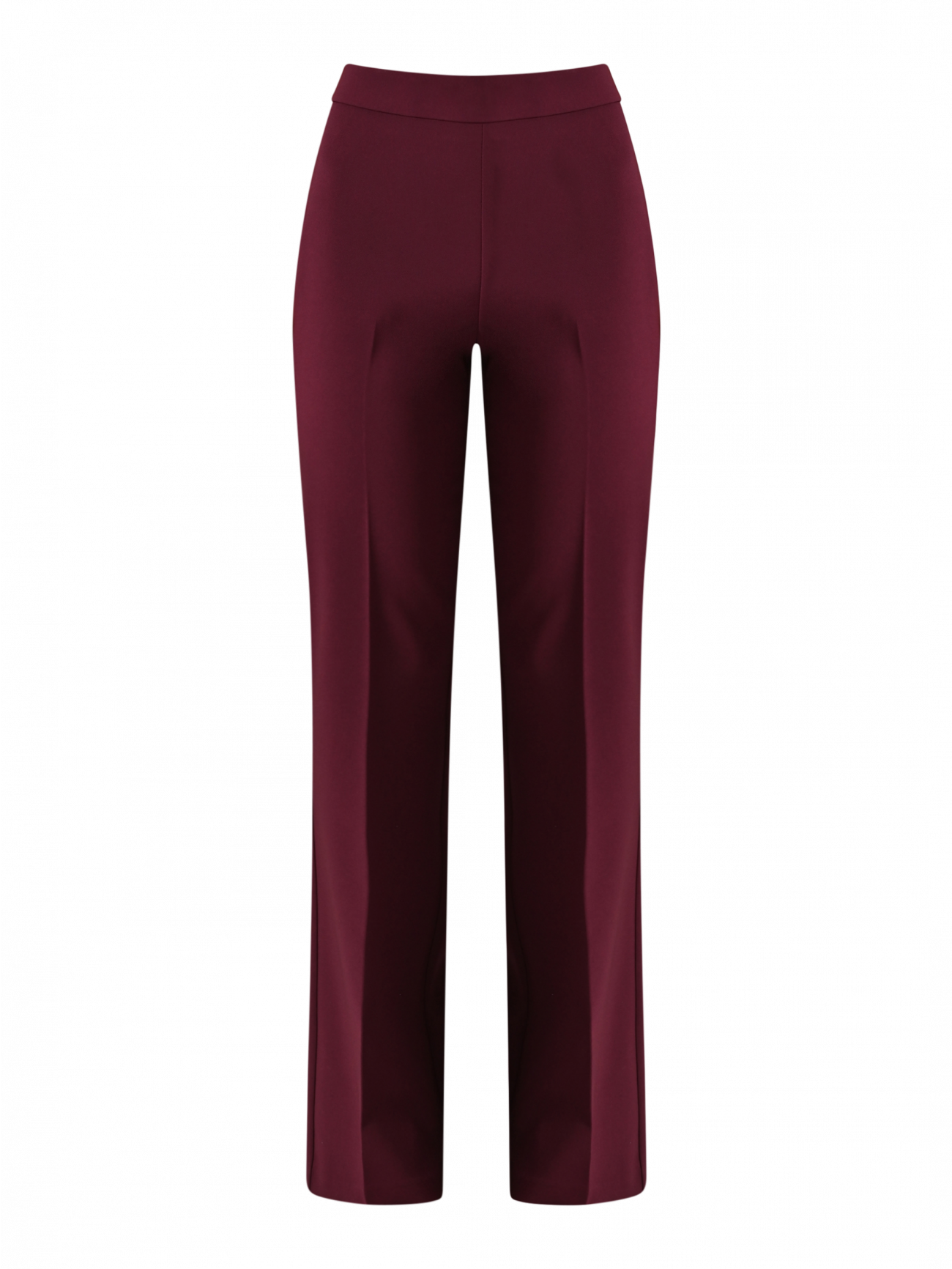 Ausgestellte Hose in Bordeaux aus technischem Gewebe det_4