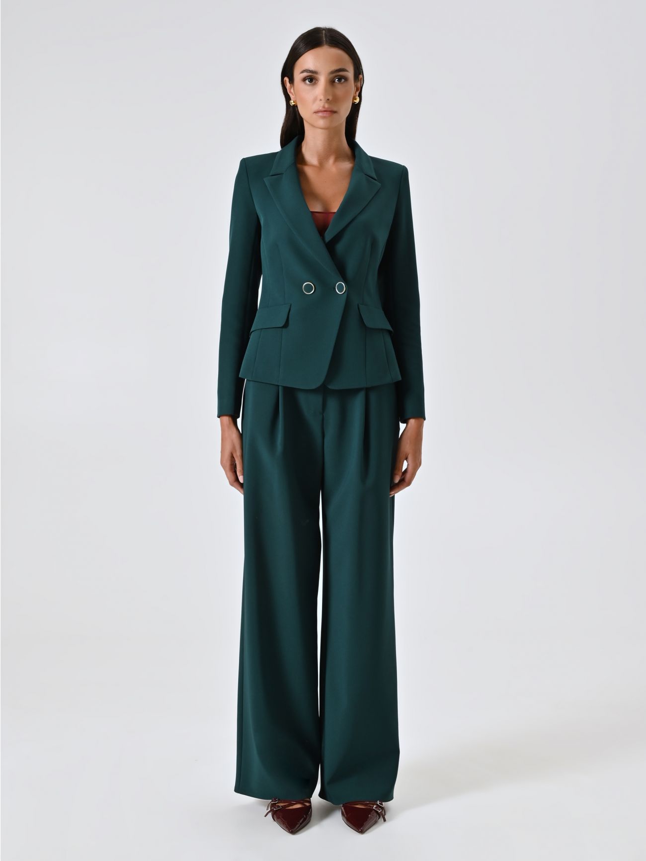 Chaqueta cruzada verde det_1
