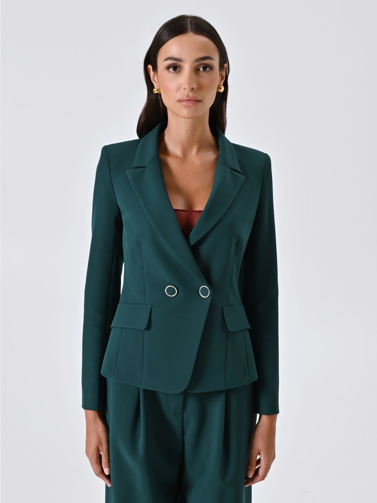 Chaqueta cruzada verde det_2