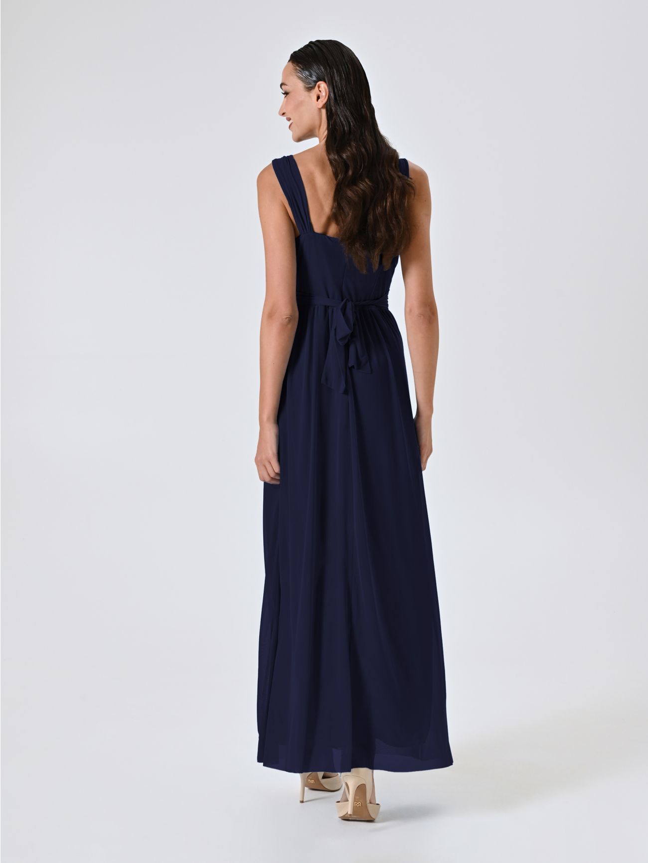 Langes Tüllkleid in Blau det_2