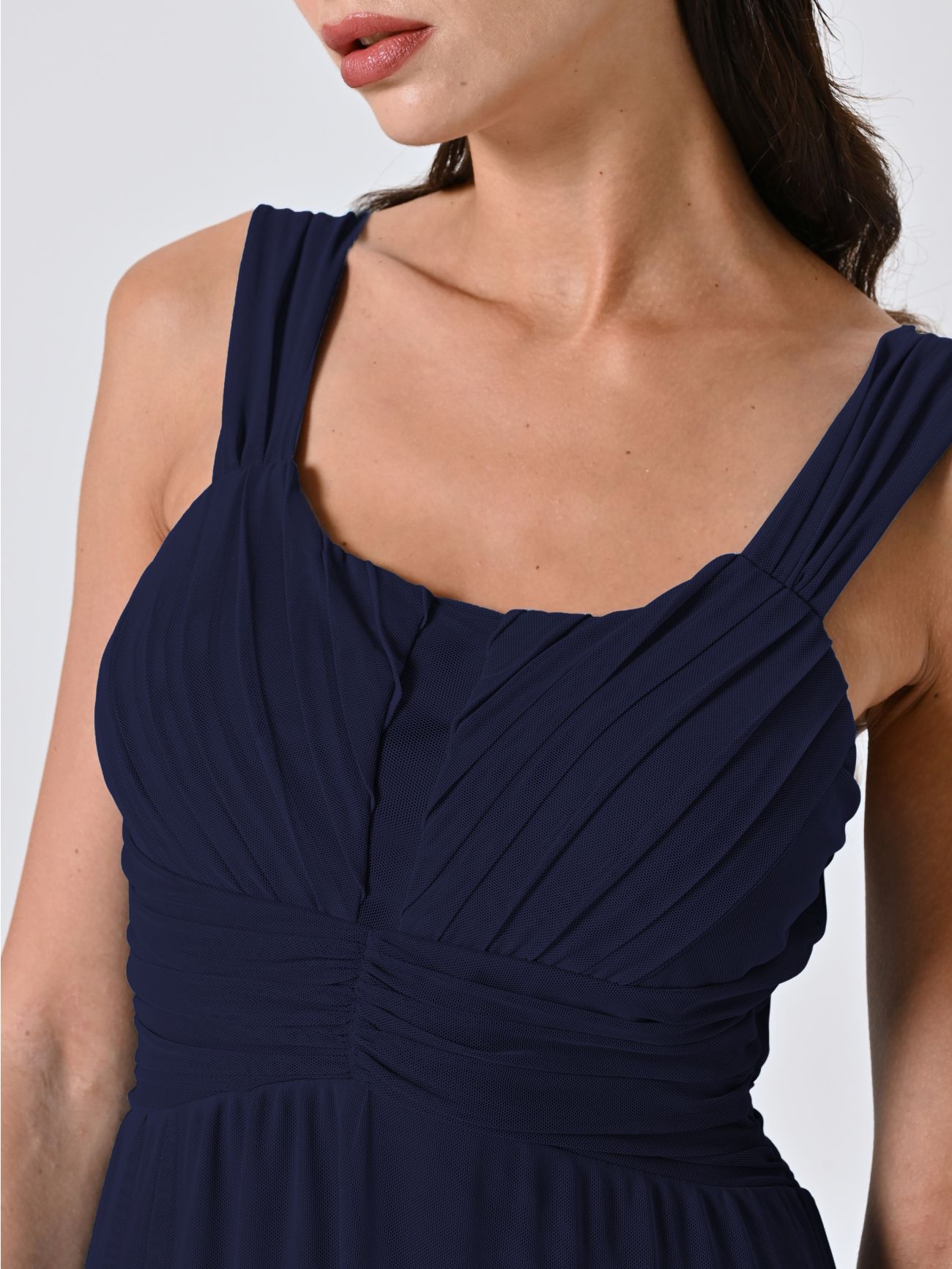 Langes Tüllkleid in Blau det_3