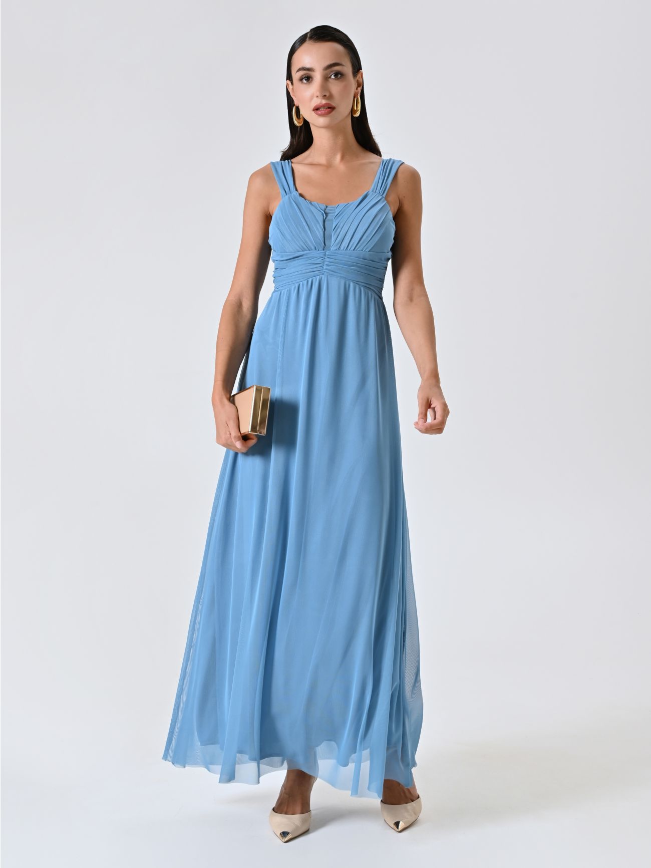 Abito Lungo in Tulle Azzurro sp_e1