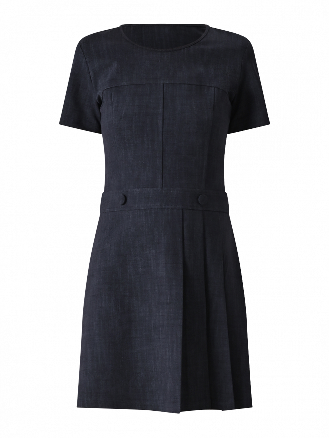 Sukienka z tkaniny slub punto Milano z efektem denimu det_4