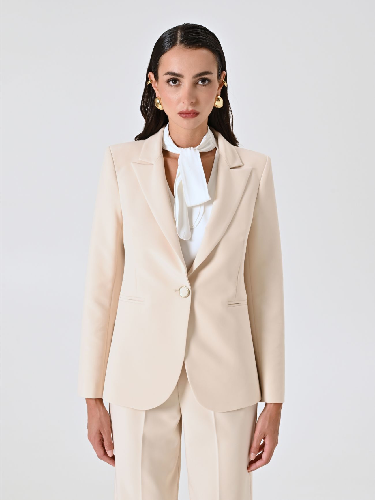 Single-breasted Jacket in Technical Fabric det_2