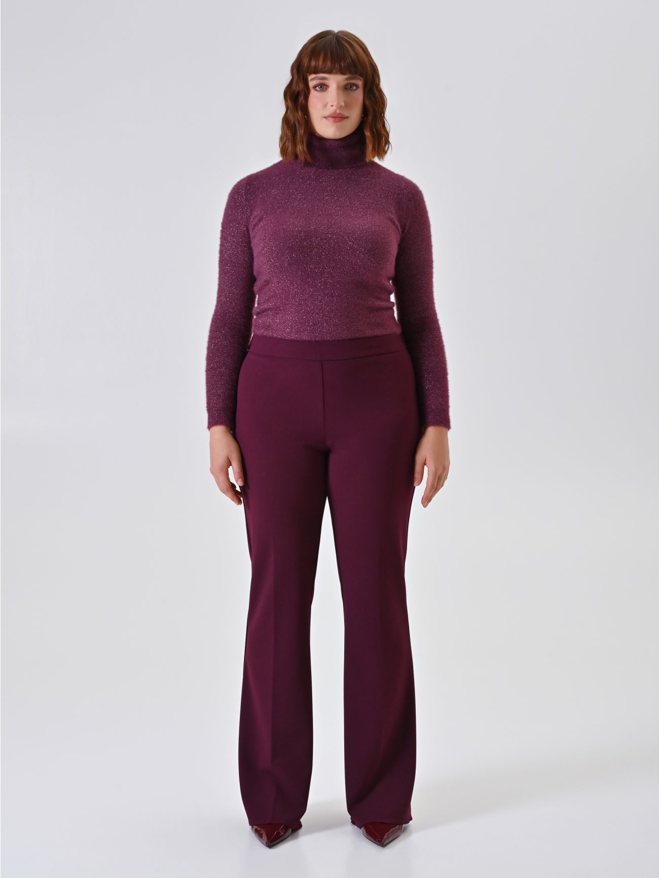 Bordeaux Curvy Trousers det_1