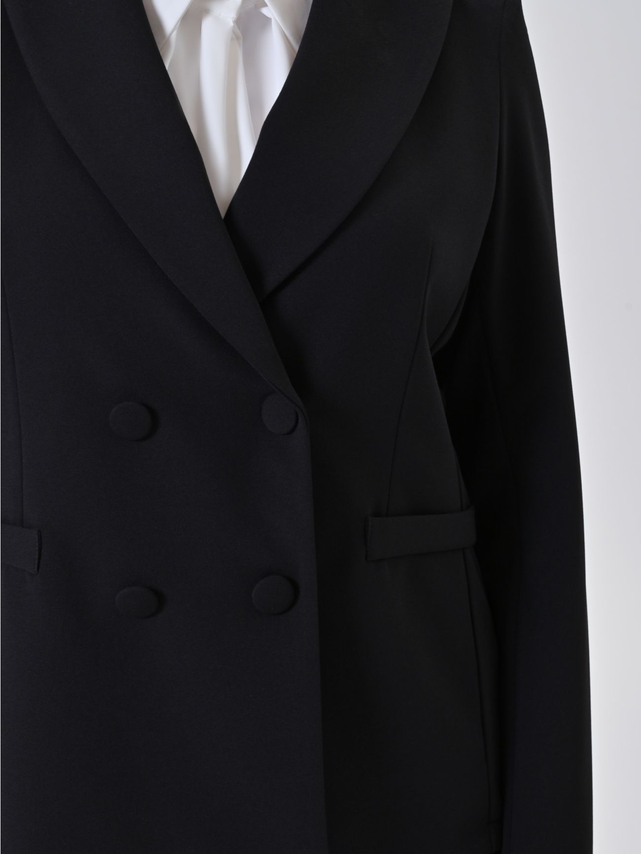 Curvy Black Double-Breasted Jacket in_i5