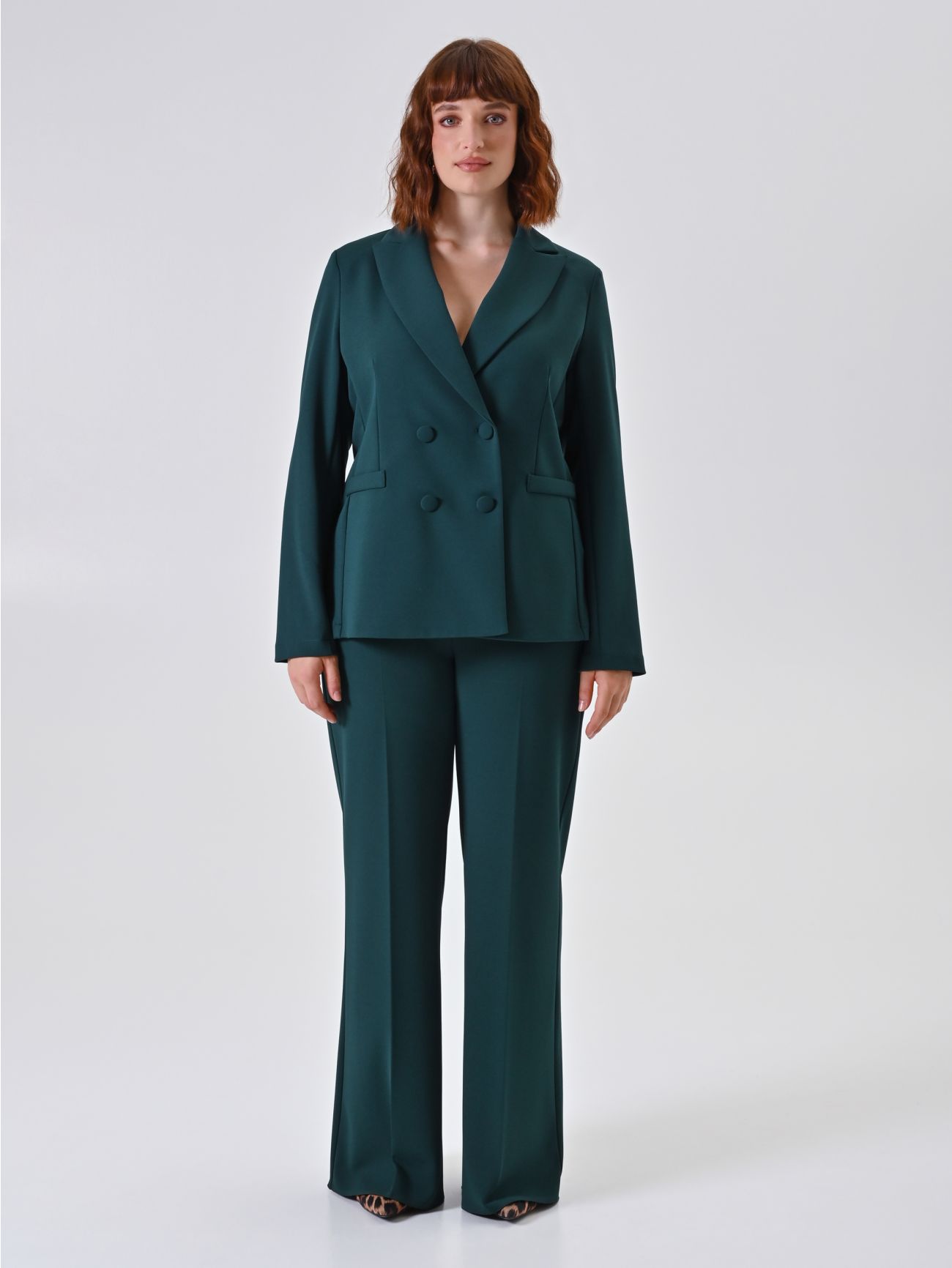 Veste Curvy Verte Croisée det_1