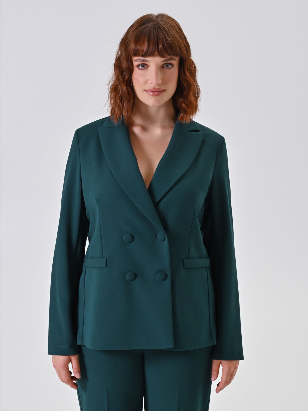Veste Curvy Verte Croisée det_2