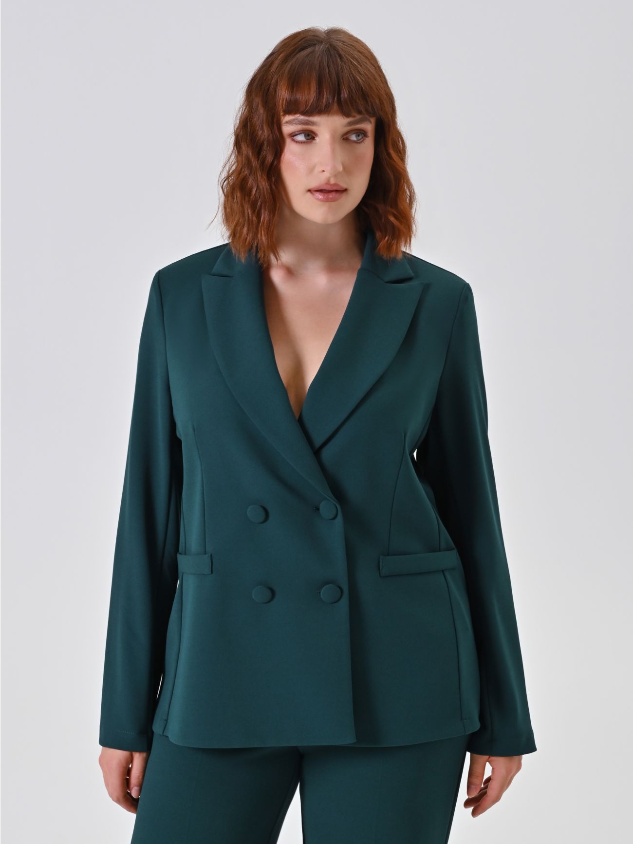 Veste Curvy Verte Croisée in_i7