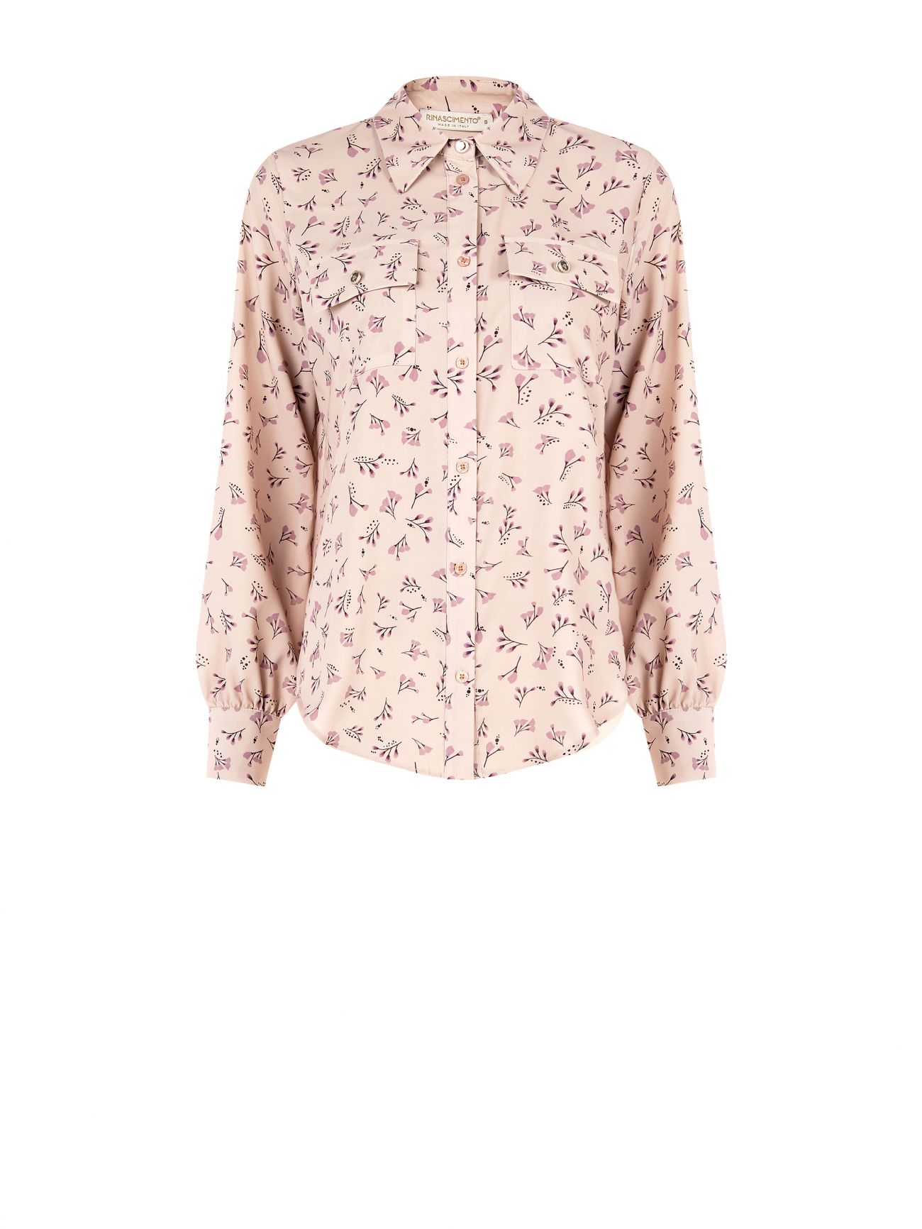 Floral Print Shirt in Pink and Burgundy det_4