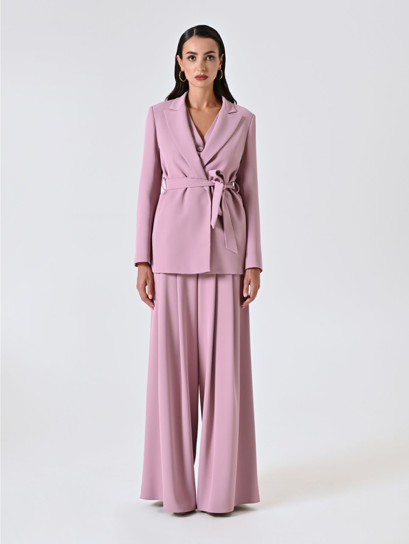 Wrap Jacket in Mauve Pink Cady det_1