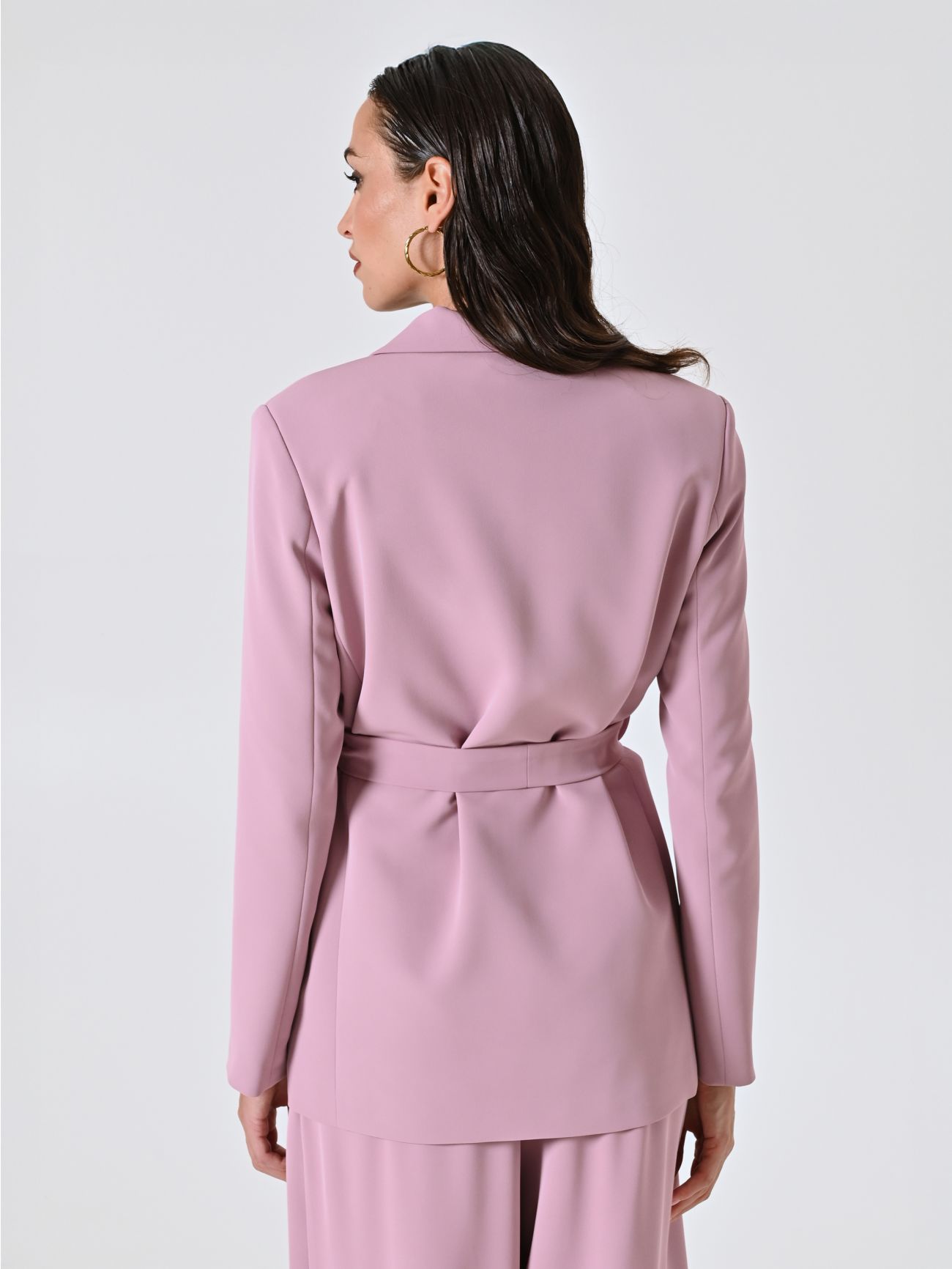 Wrap Jacket in Mauve Pink Cady det_3
