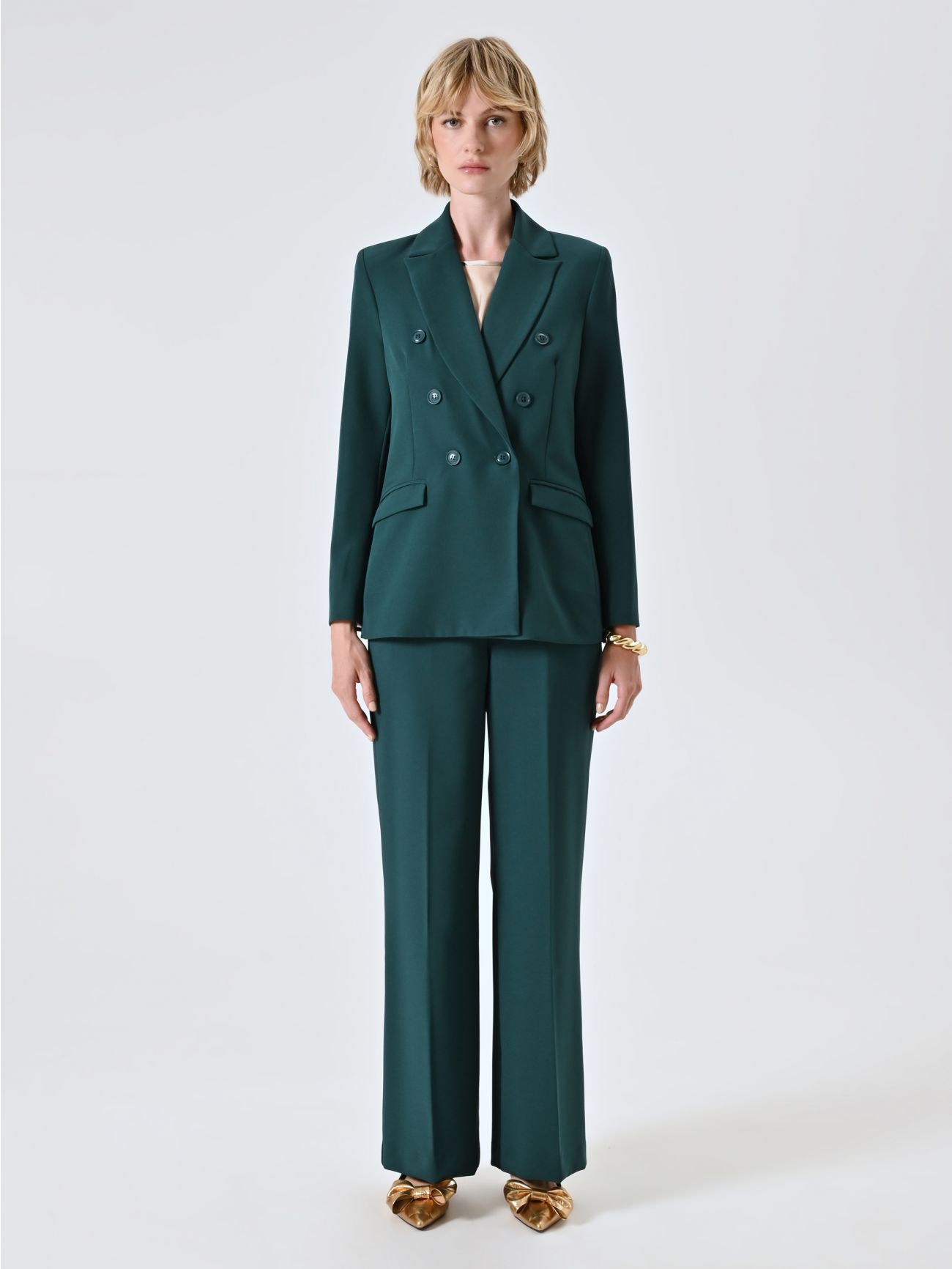 Chaqueta cruzada verde det_1