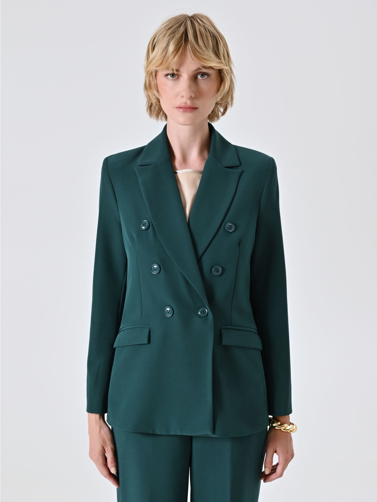 Chaqueta cruzada verde det_2