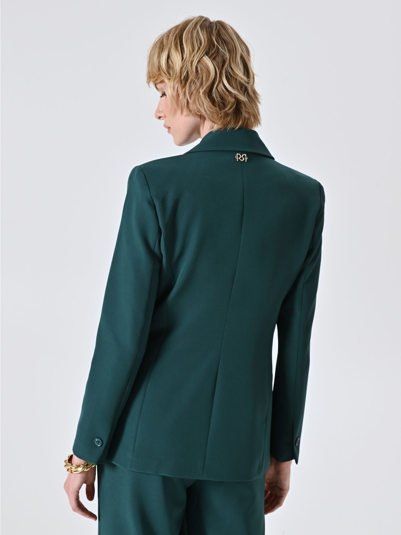 Chaqueta cruzada verde det_3