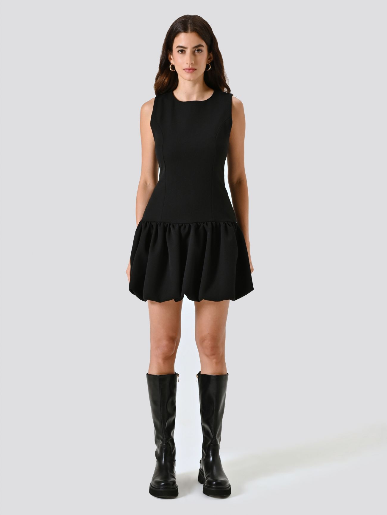 Black Flouncy Dress det_1