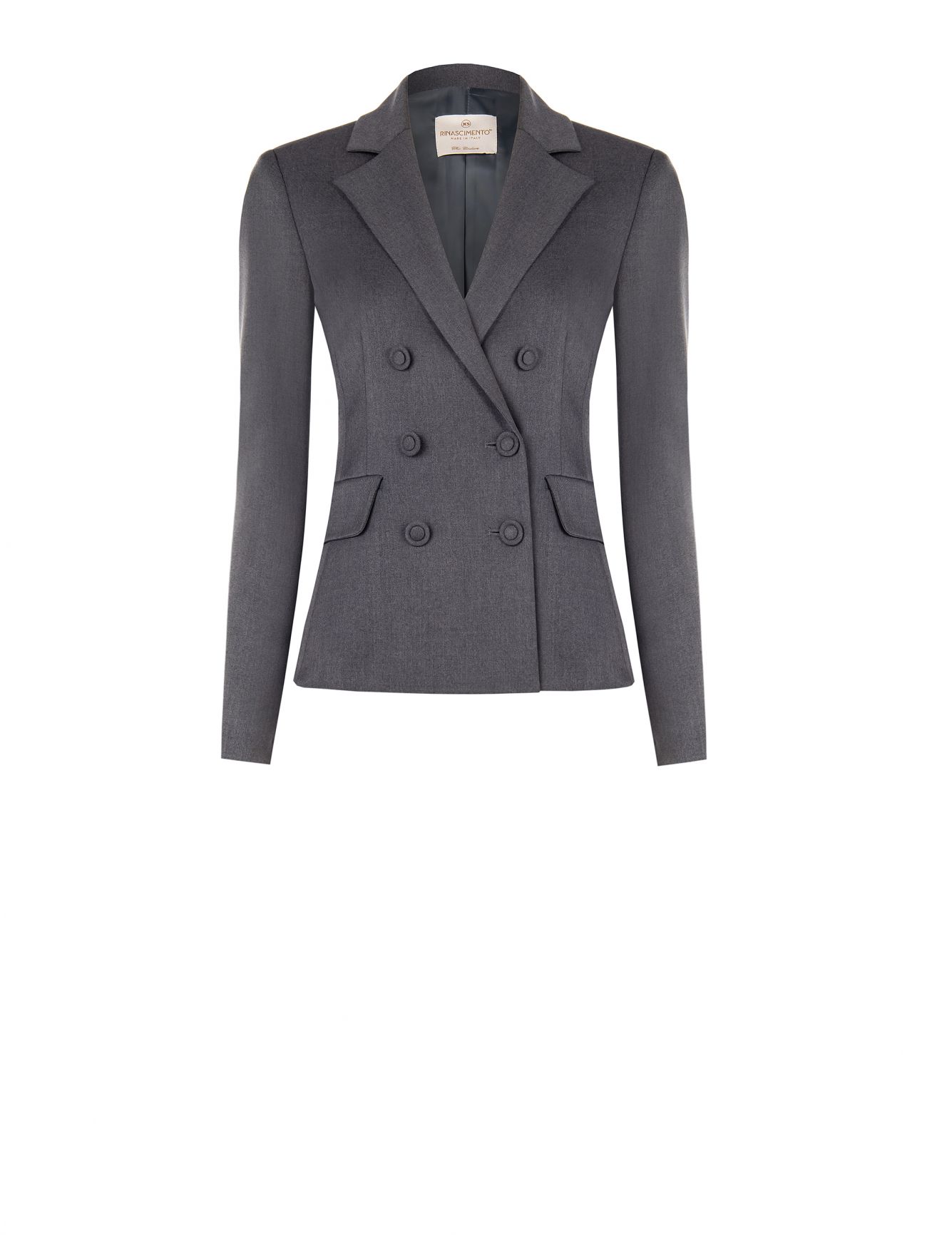Veste croisée grise det_4