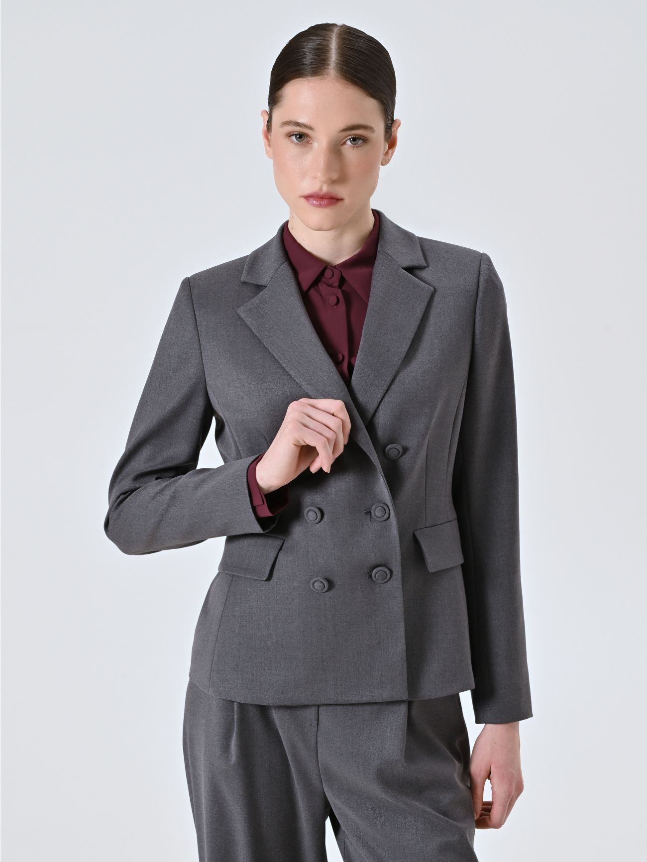 Veste croisée grise in_i7