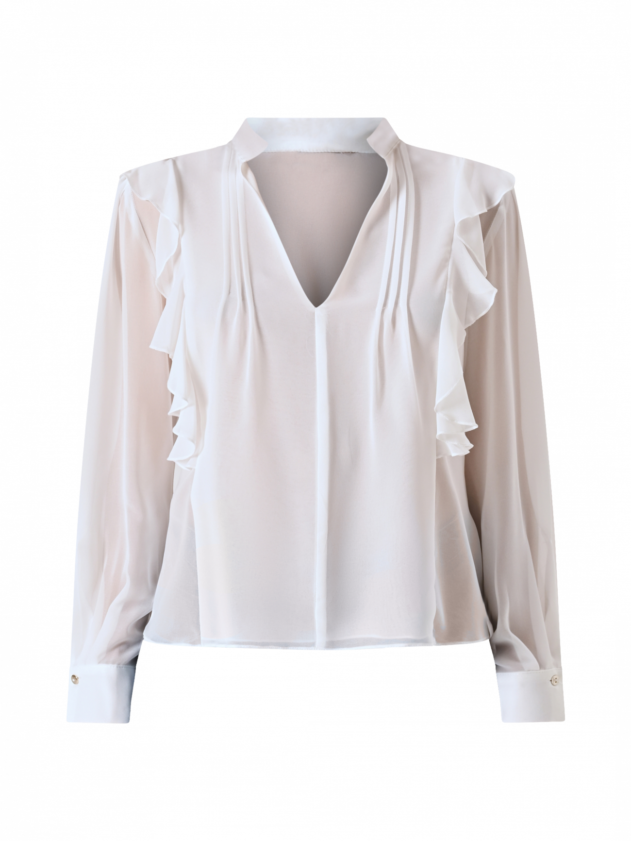 Blusa Bianca con Rouche  det_4