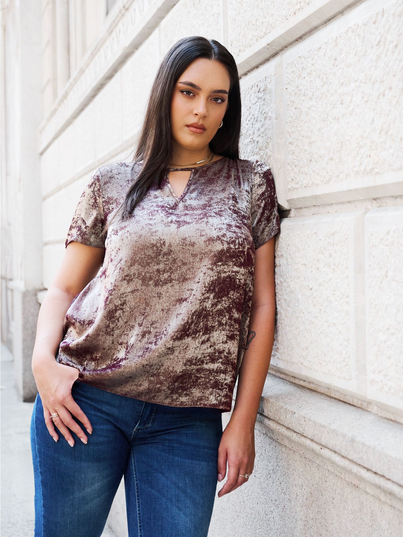 Curvy Burgundy Blouse  Rinascimento