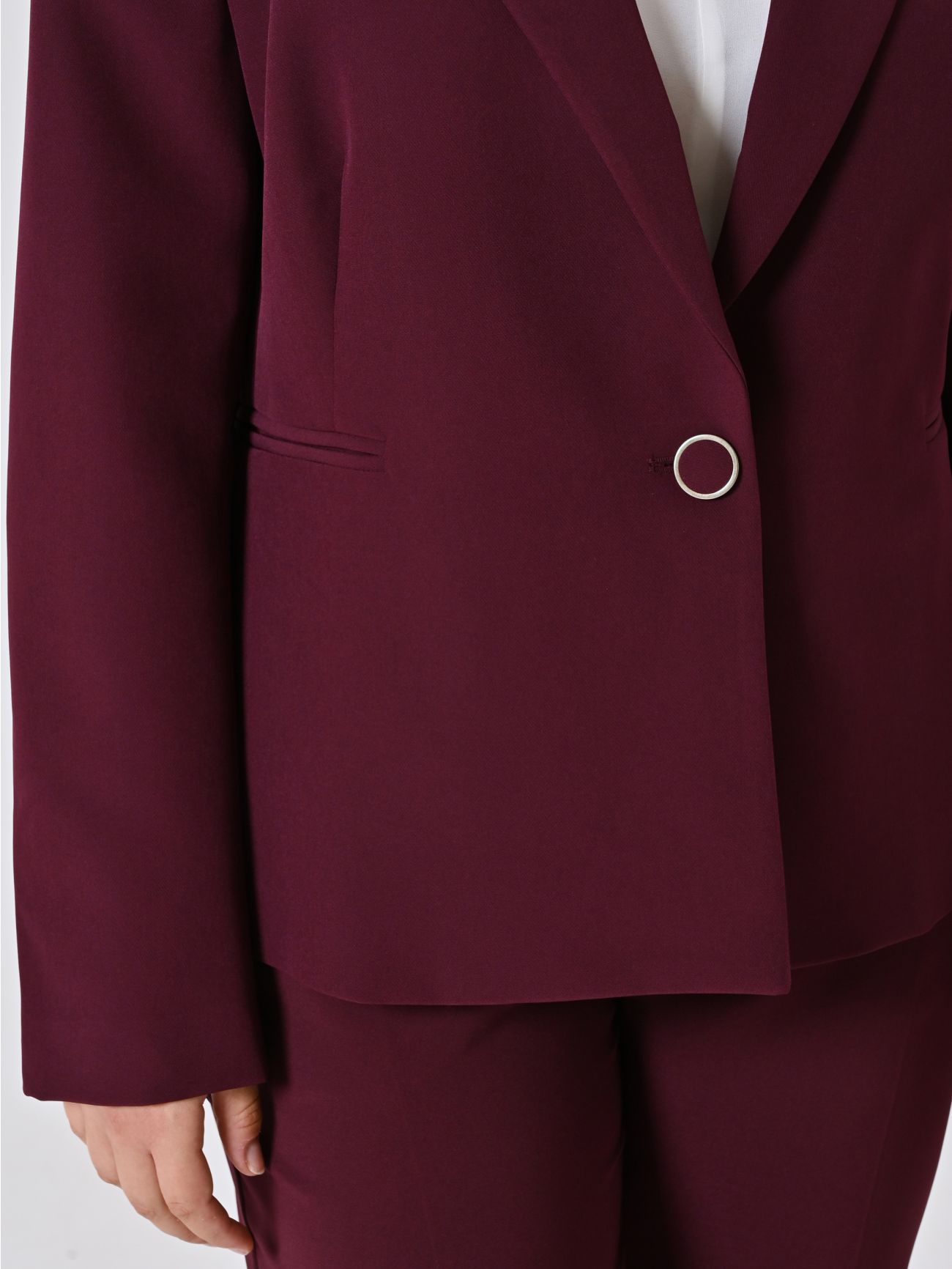 Giacca Curvy Bordeaux in Tessuto Tecnico in_i5