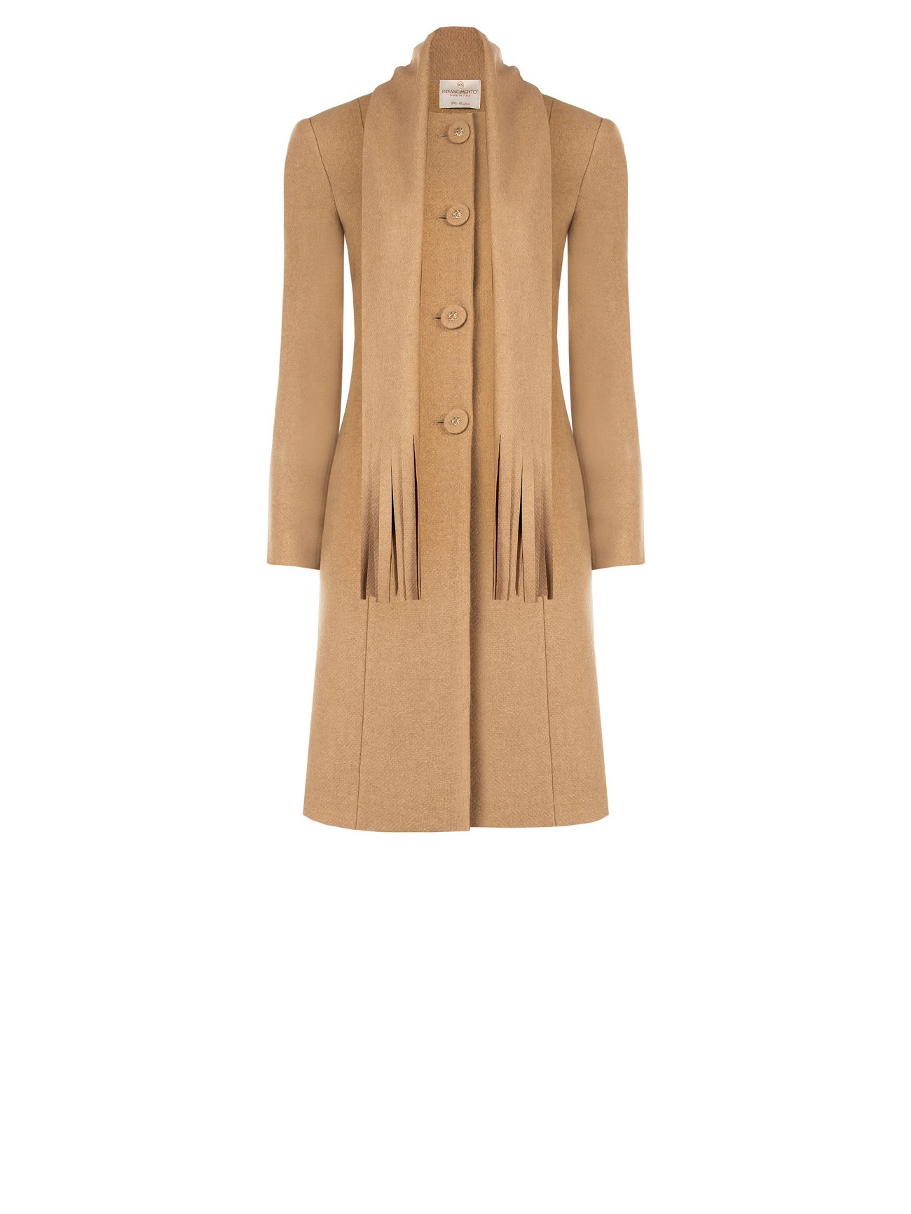 Cappotto Cammello con Sciarpa Removibile  det_4