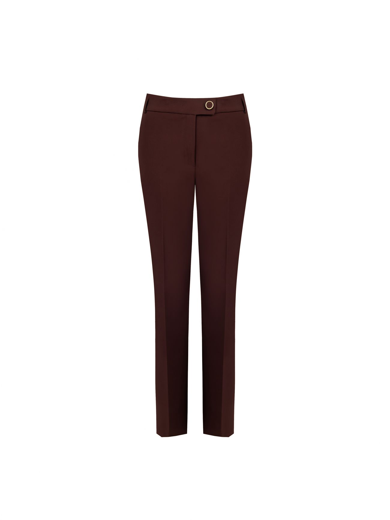 Pantaloni Skinny Marrone Cioccolato in Tessuto Tecnico det_4
