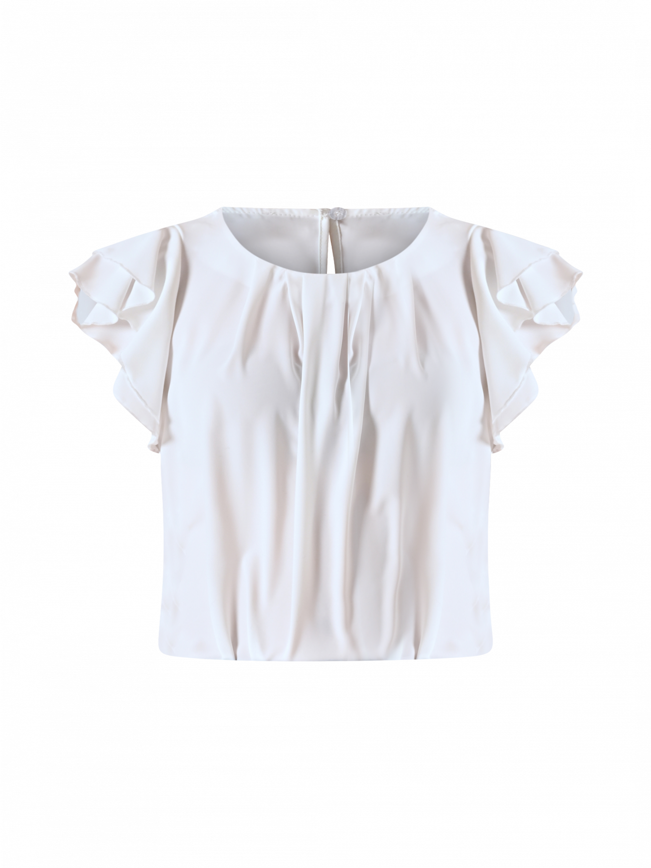 White Top with Cap Sleeves det_4