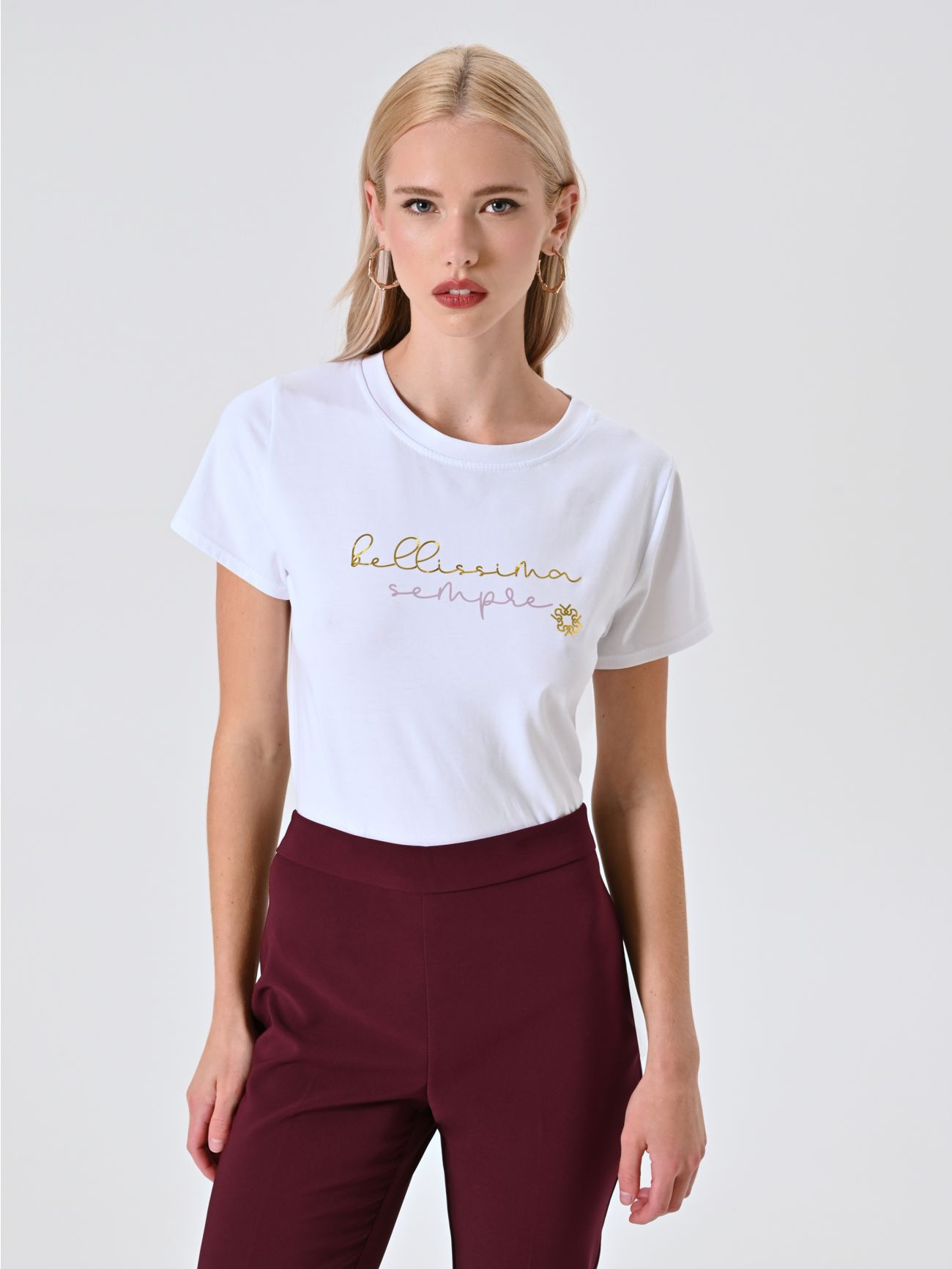 Biały T-shirt bawełniany Bellissima Sempre in_i7