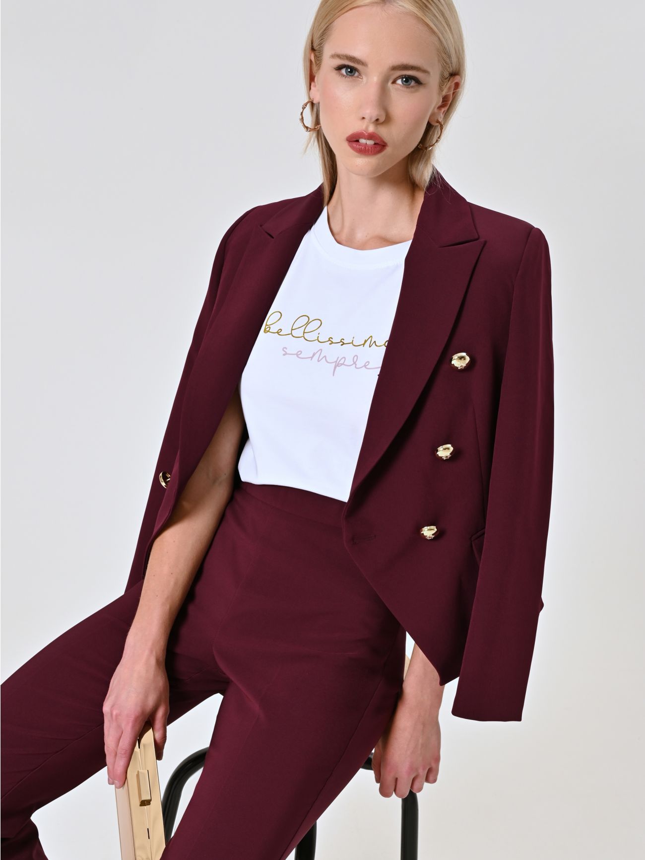 T-shirt Bianca in Cotone Bellissima Sempre   Rinascimento