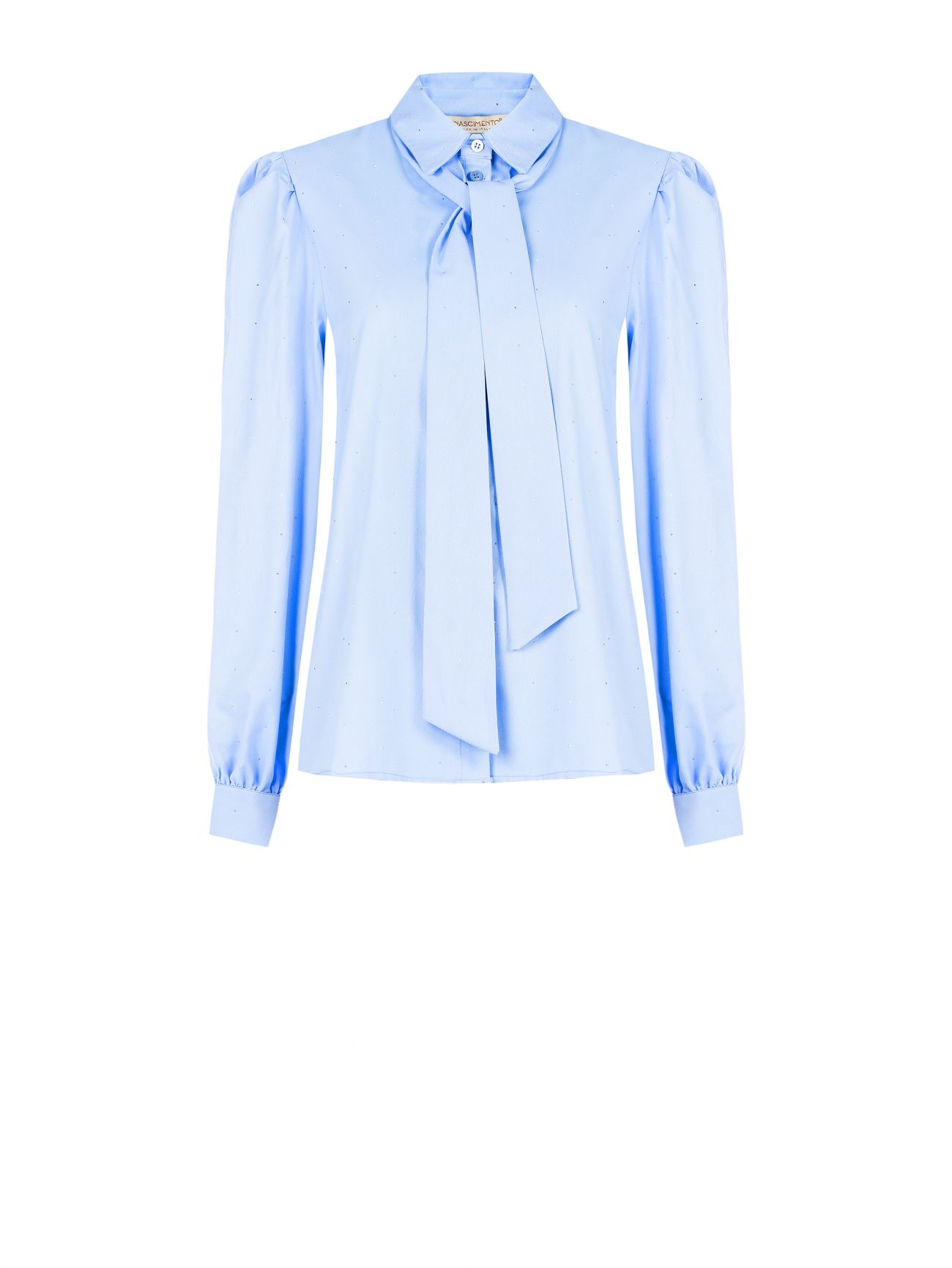 Bluse mit Mikro-Strasssteinen und Schleife det_4