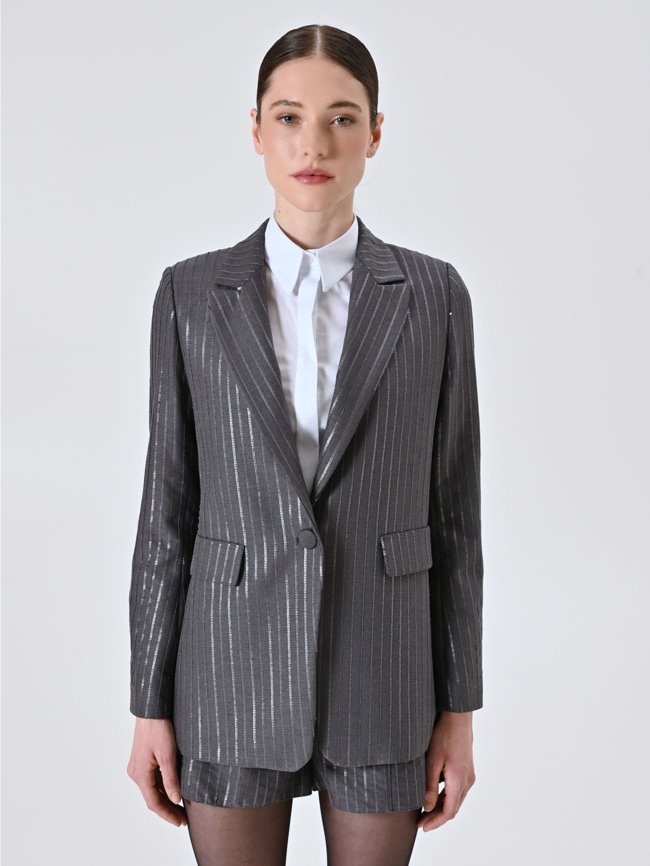 Jacke mit Nadelstreifen und Lurexfaden det_2