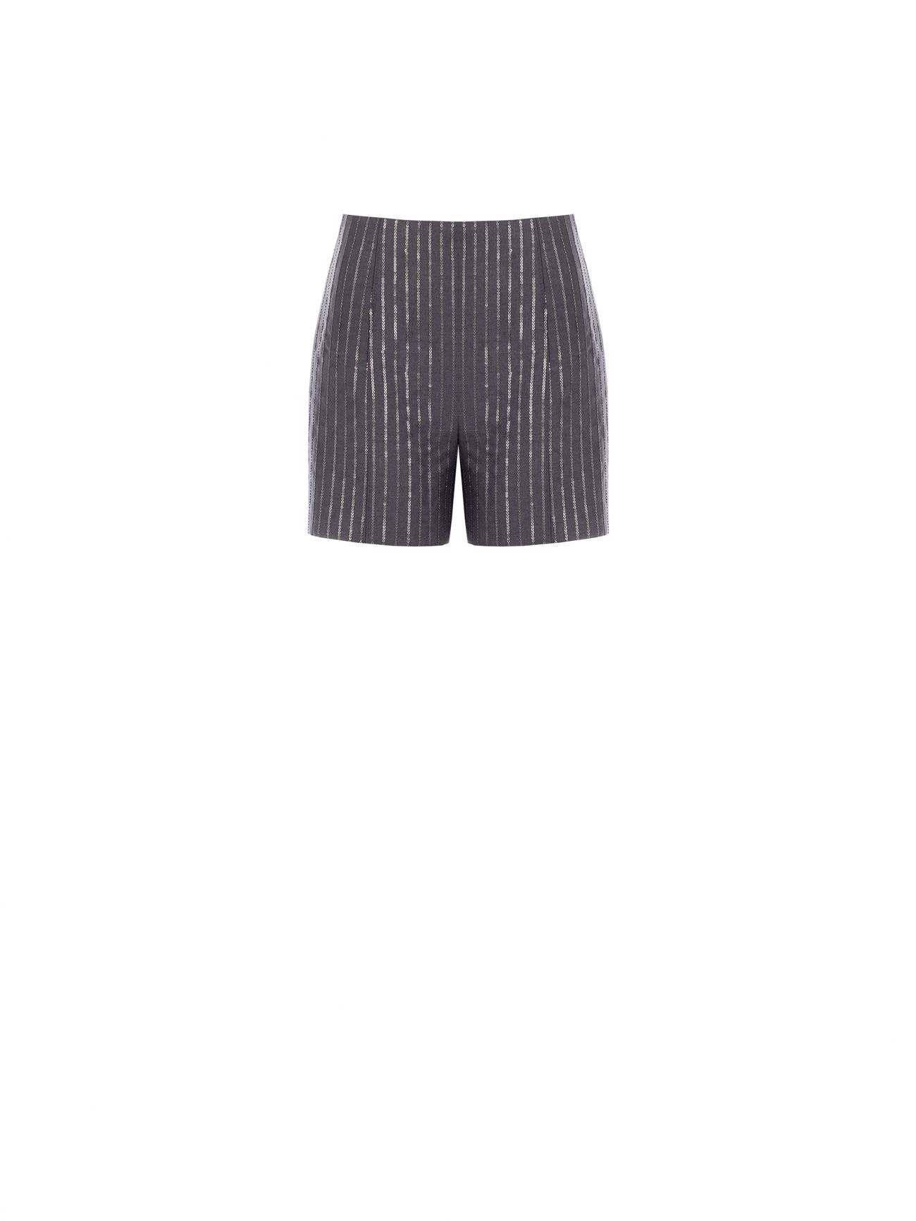Pinstriped Shorts with Lurex Thread det_4
