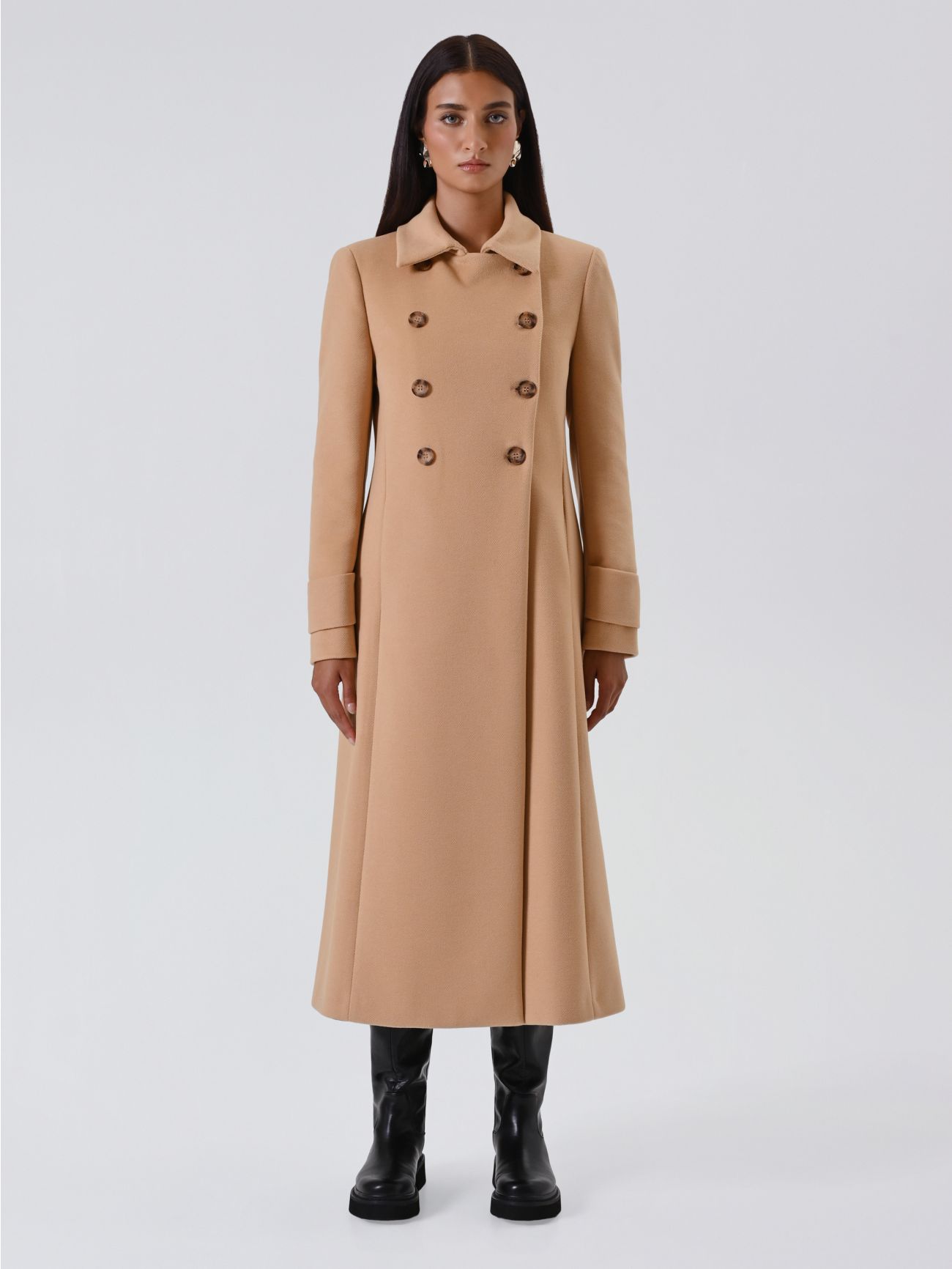 Maxi Cappotto Doppiopetto Cammello det_1