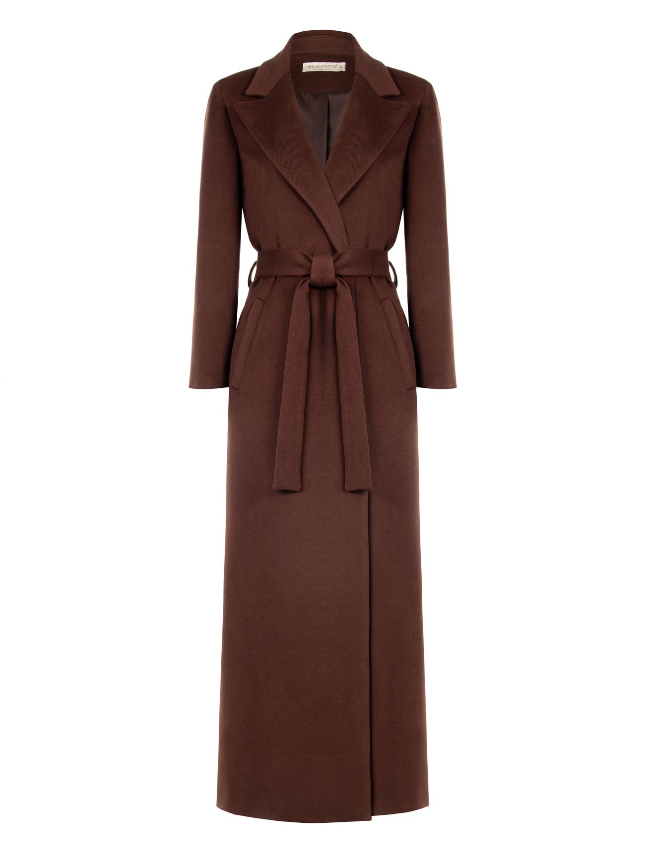 Cappotto Lungo Vestaglia Marrone Cioccolato det_4